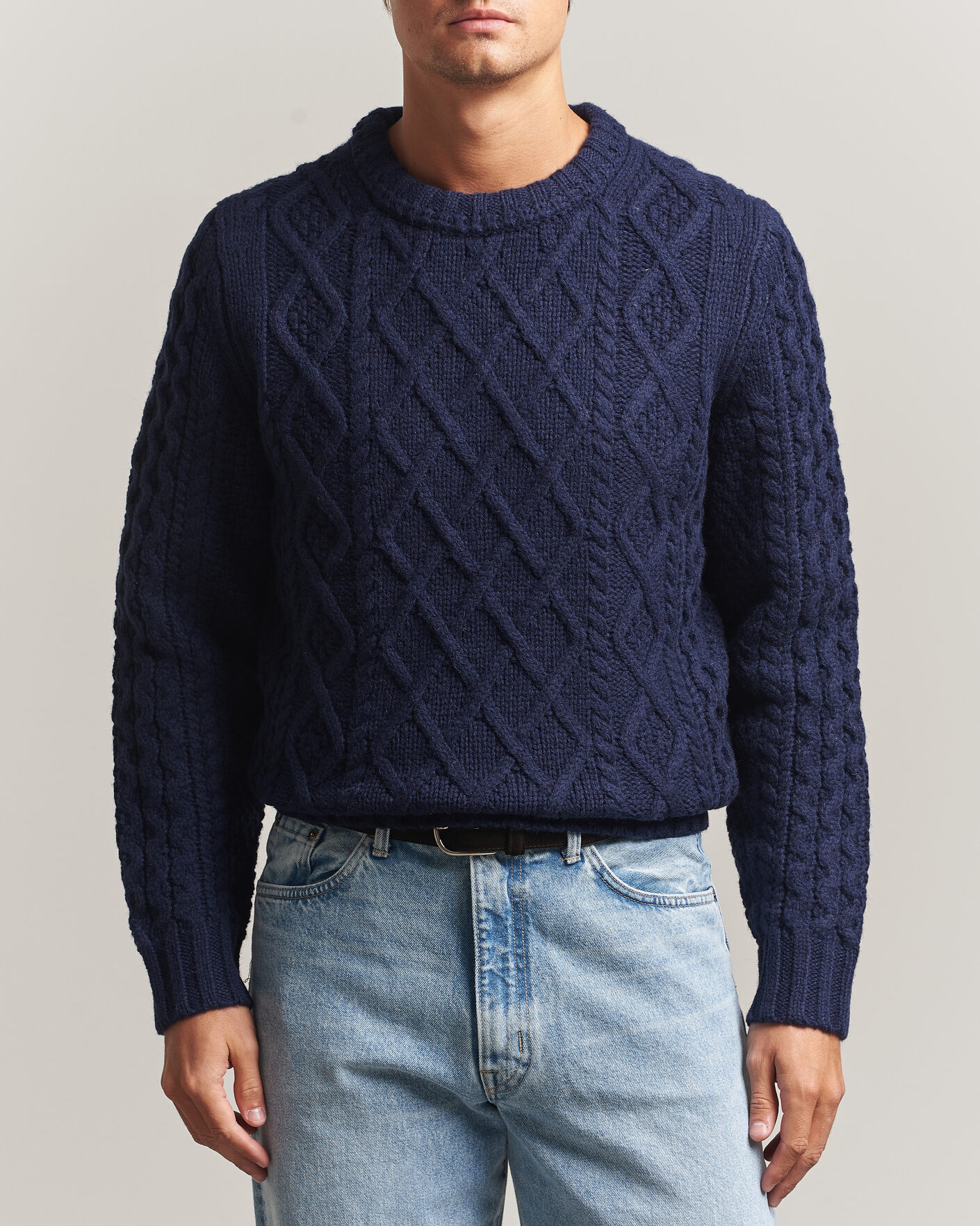 Herren | Pullover | Morris | Ramsey Cable Sweater Navy