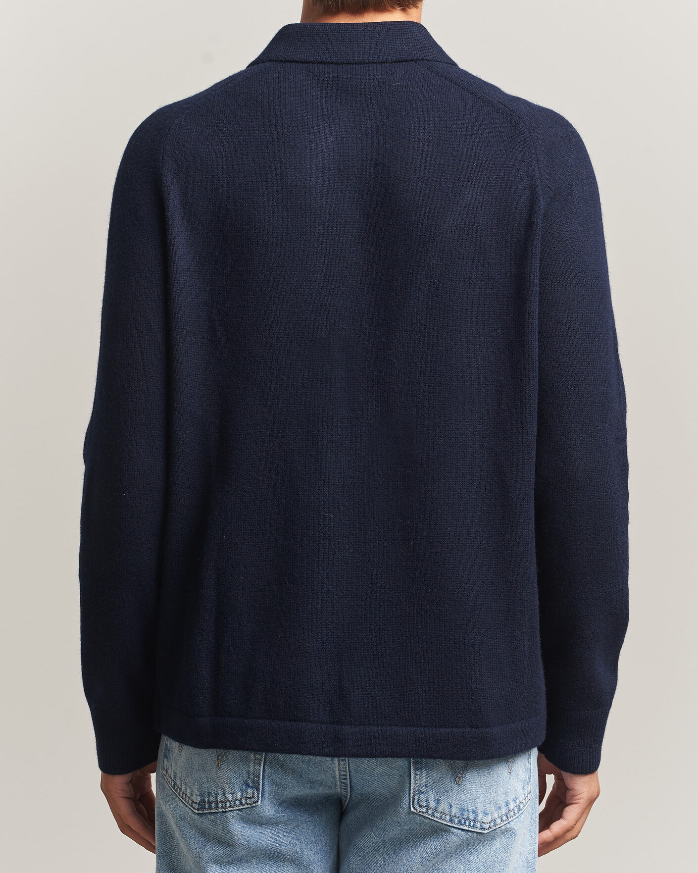 Herren | Pullover | Morris | Hetford Knitted Polo Navy