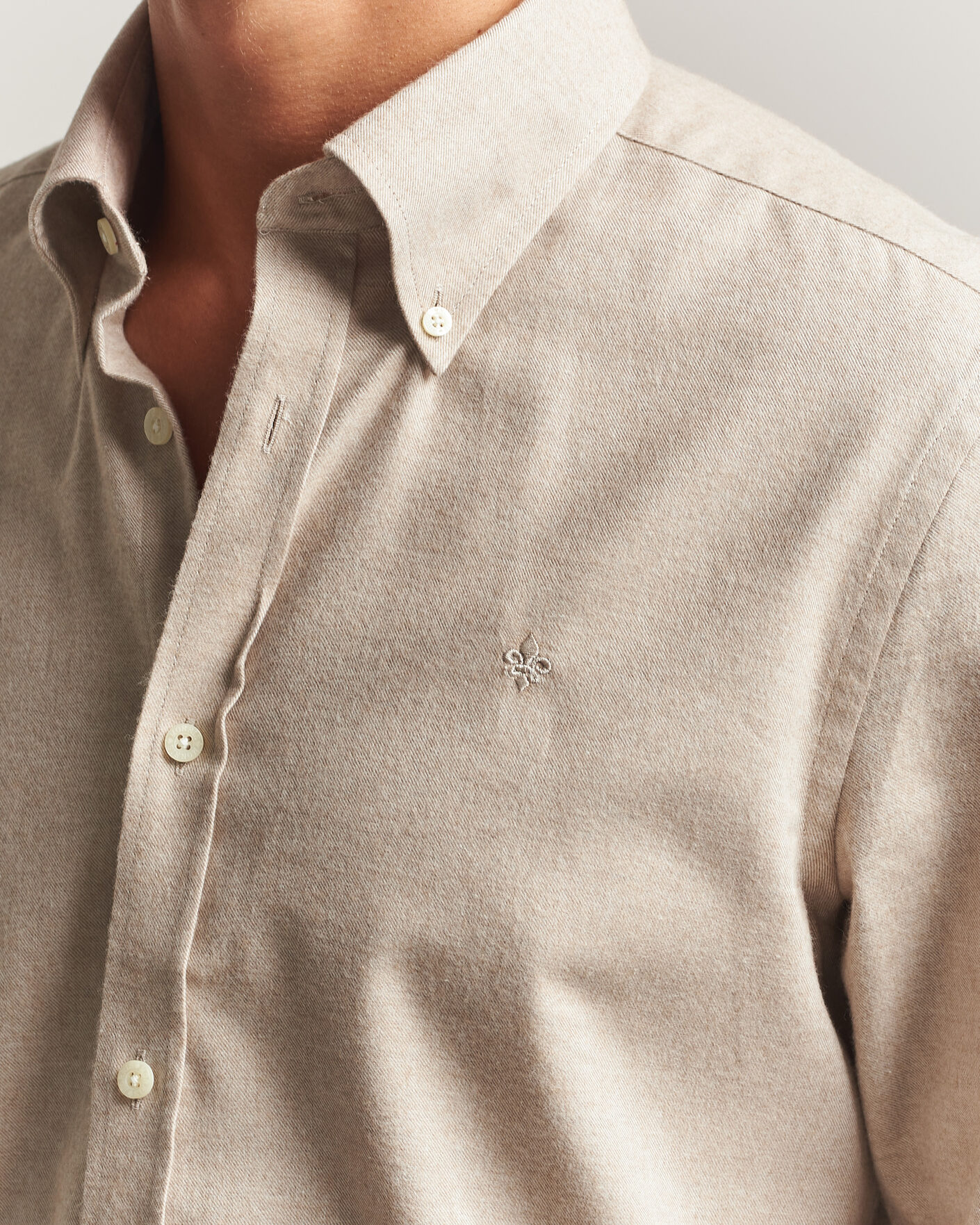 Herren | Hemden | Morris | Cashmere Twill Shirt Khaki