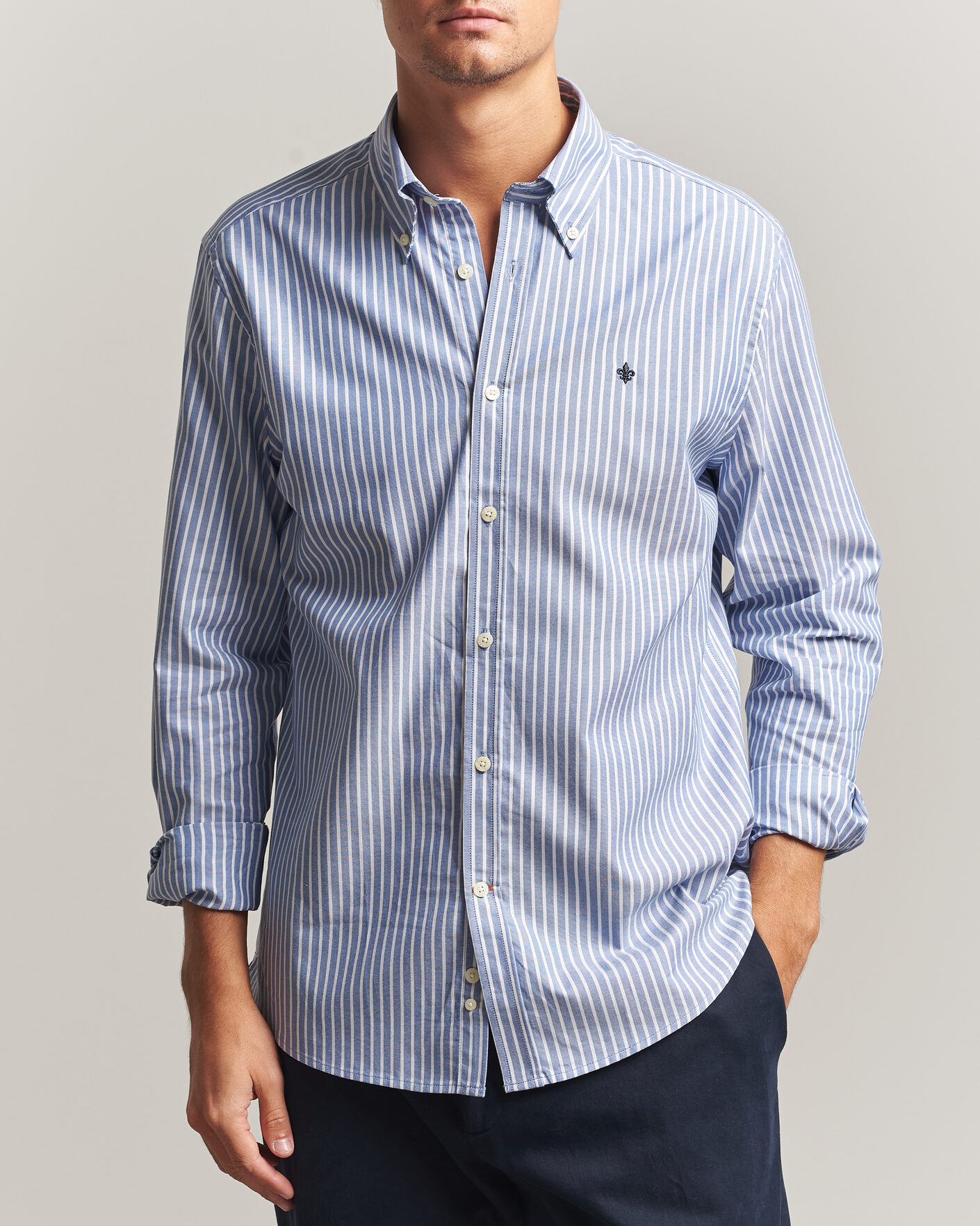Herren | Hemden | Morris | Fine Oxford Shirt Blue