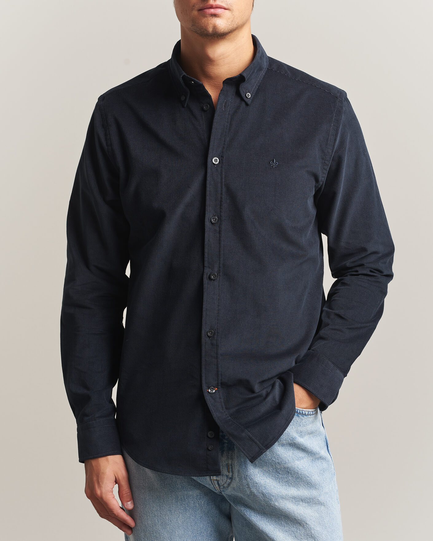 Herren | Hemden | Morris | Douglas Cord Shirt Blue