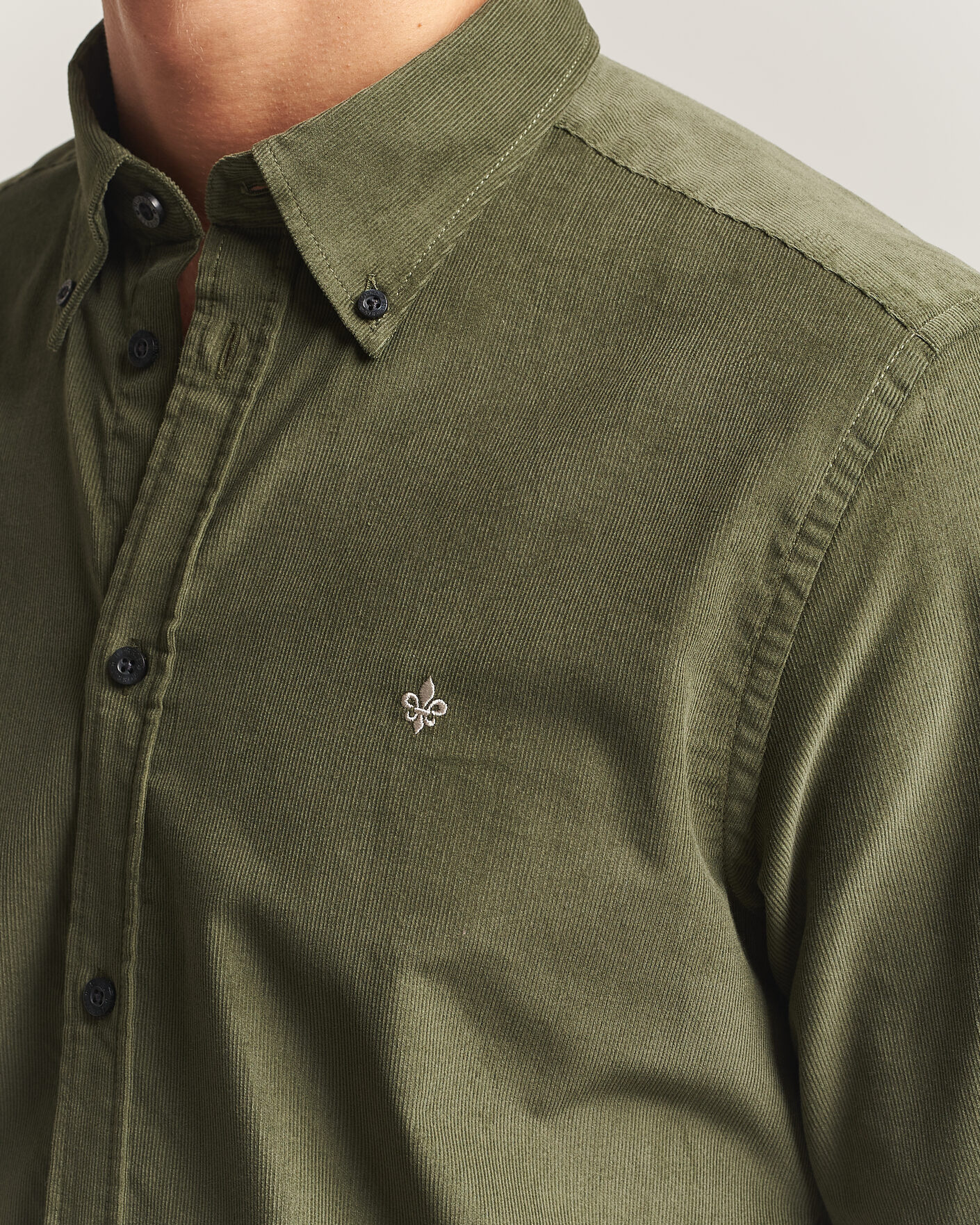 Herren | Hemden | Morris | Douglas Cord Shirt Olive