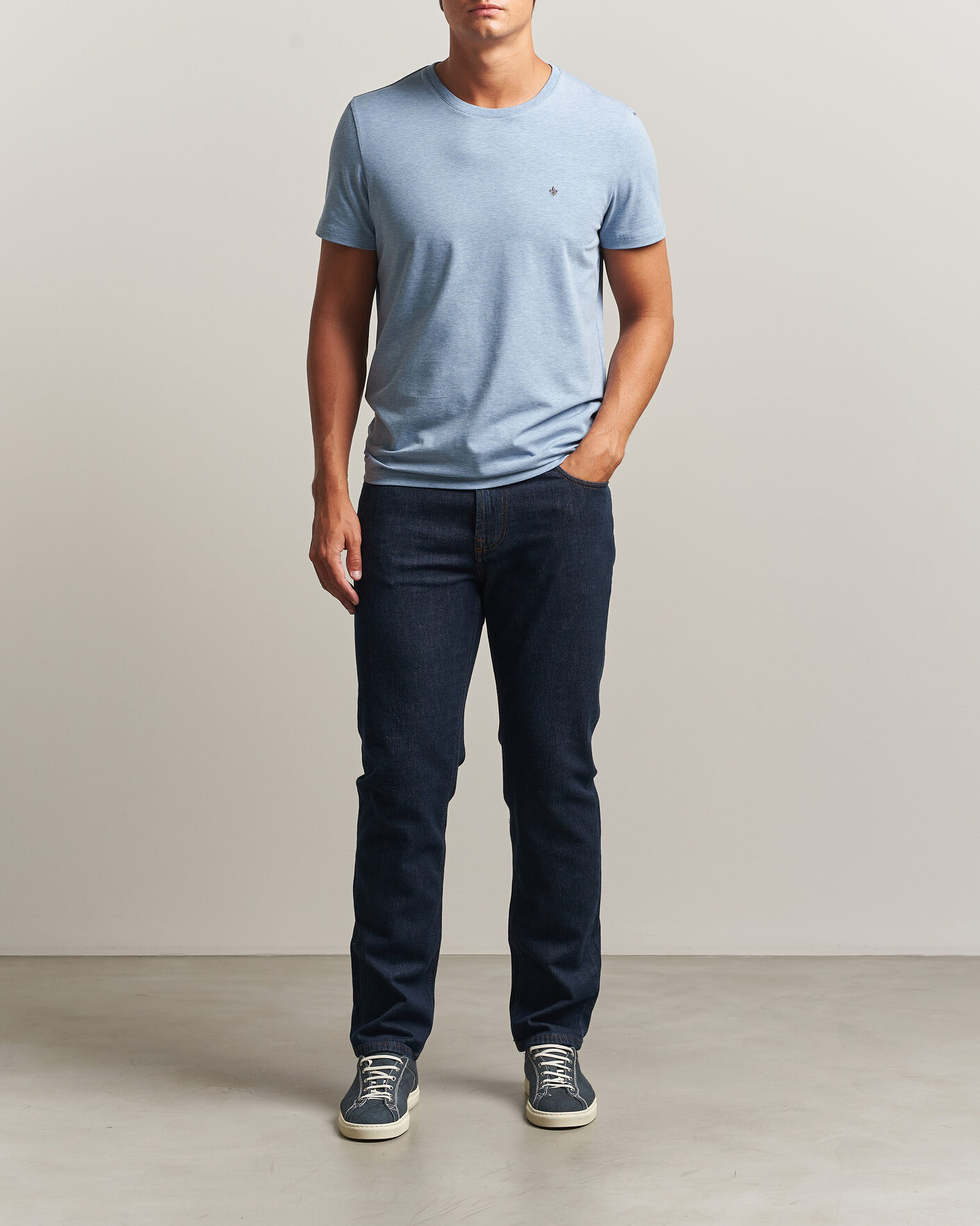 Herren | T-Shirts | Morris | James Crew Neck T-Shirt Blue
