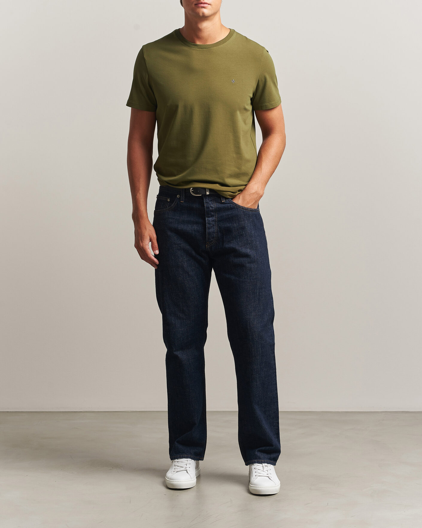 Herren | T-Shirts | Morris | James Crew Neck T-Shirt Olive