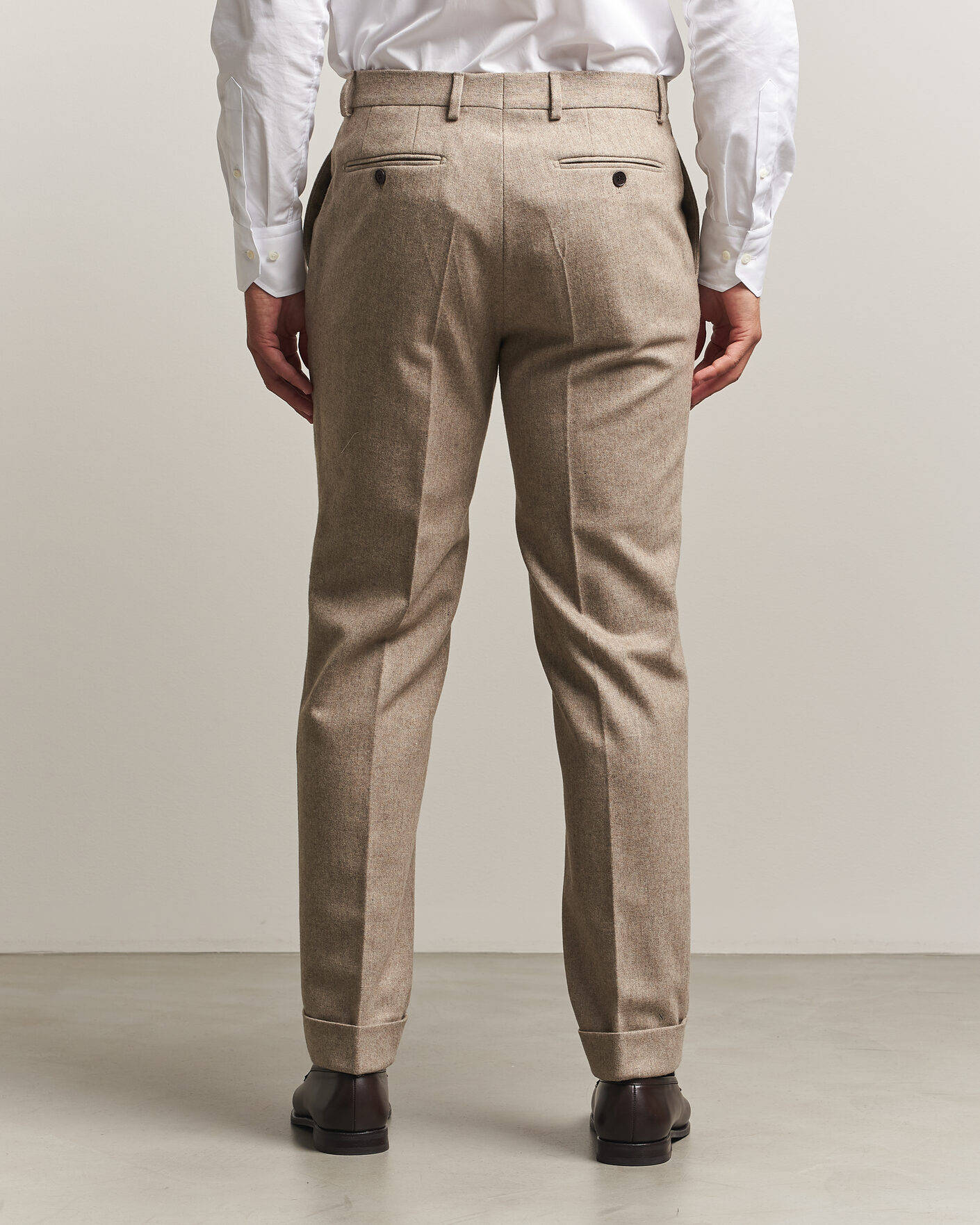 Herren | Hosen | Morris | Flannel Suit Trousers Khaki