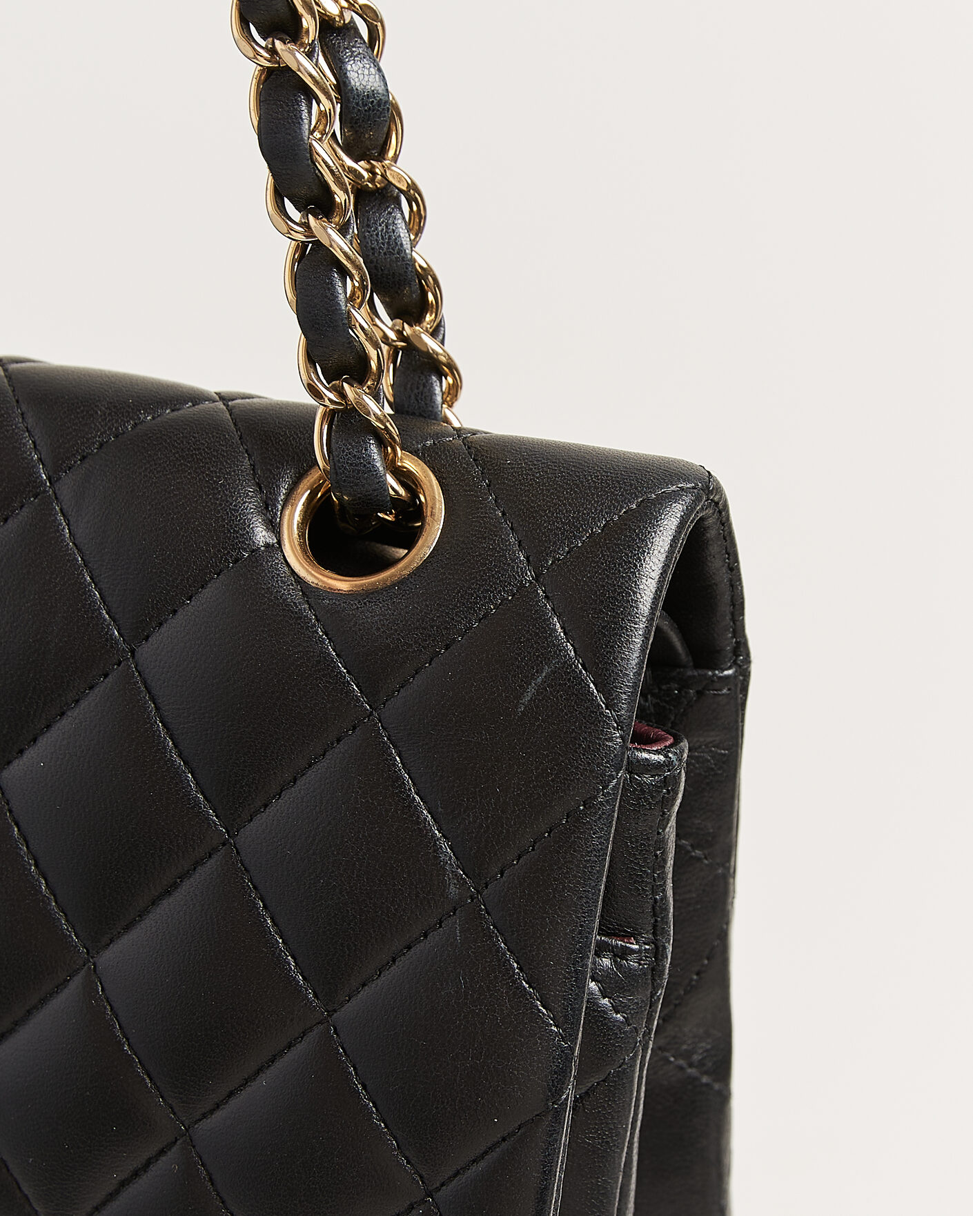 Herren | Pre-Owned & Vintage Bags | Chanel Pre-Owned | Classic Medium Double Flap Bag Lambskin Black