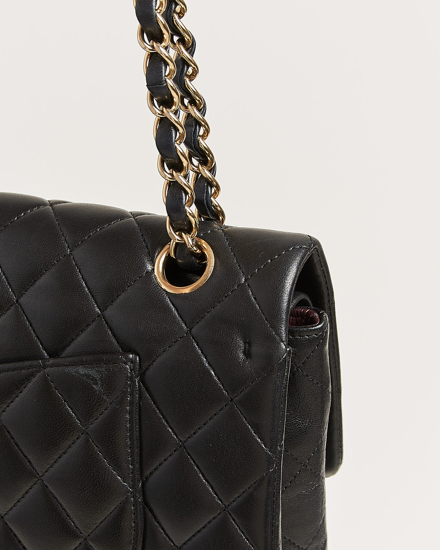 Herren | Pre-Owned & Vintage Bags | Chanel Pre-Owned | Classic Medium Double Flap Bag Lambskin Black