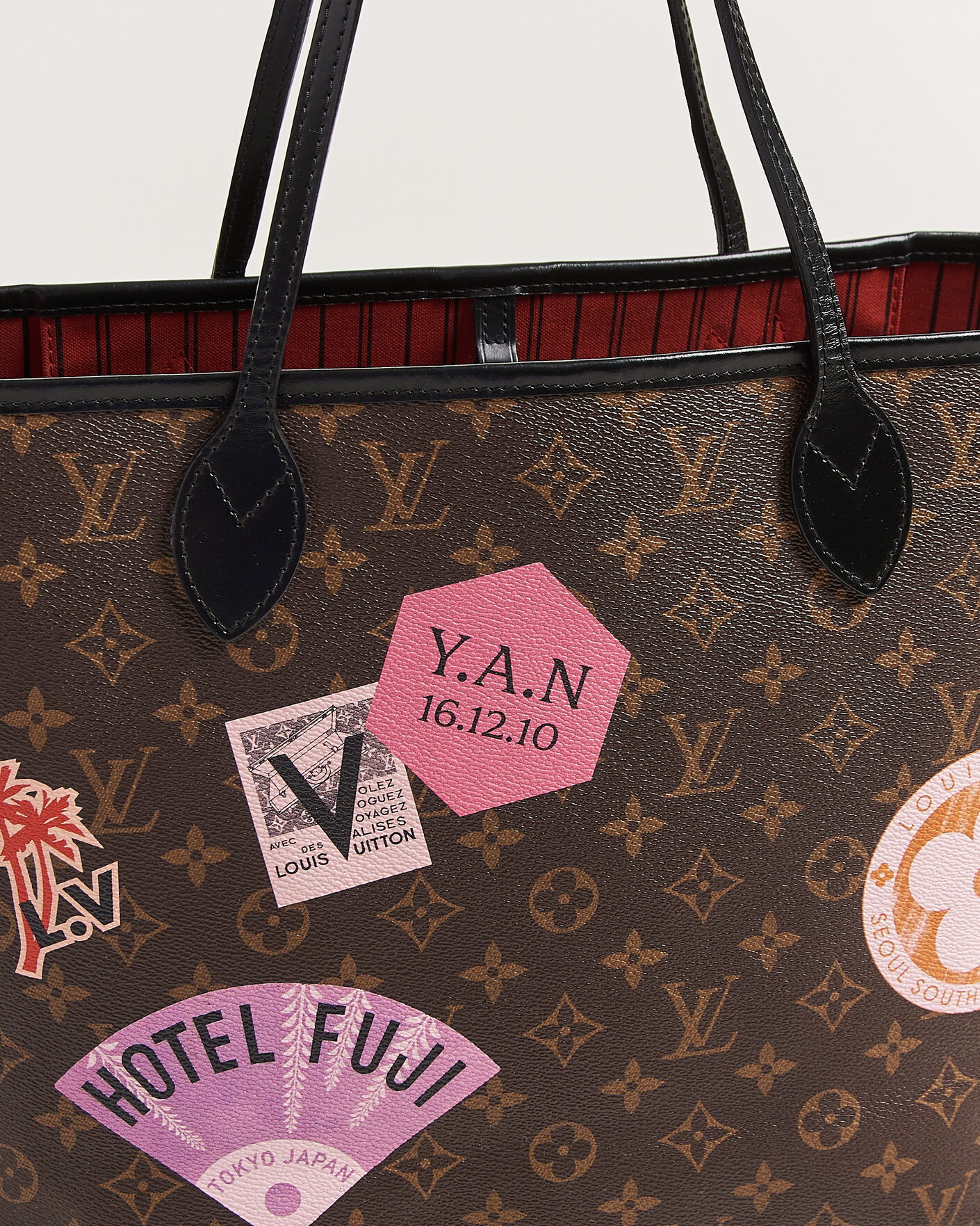 Herren | Pre-Owned & Vintage Bags | Louis Vuitton Pre-Owned | Neverfull MM World Tour Japan Monogram