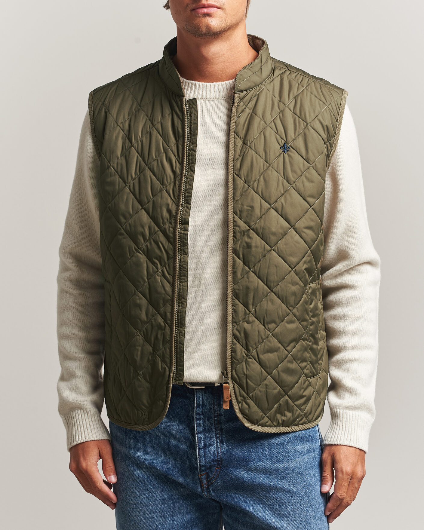 Herren | Westen | Morris | Teddy Quilted Vest Olive
