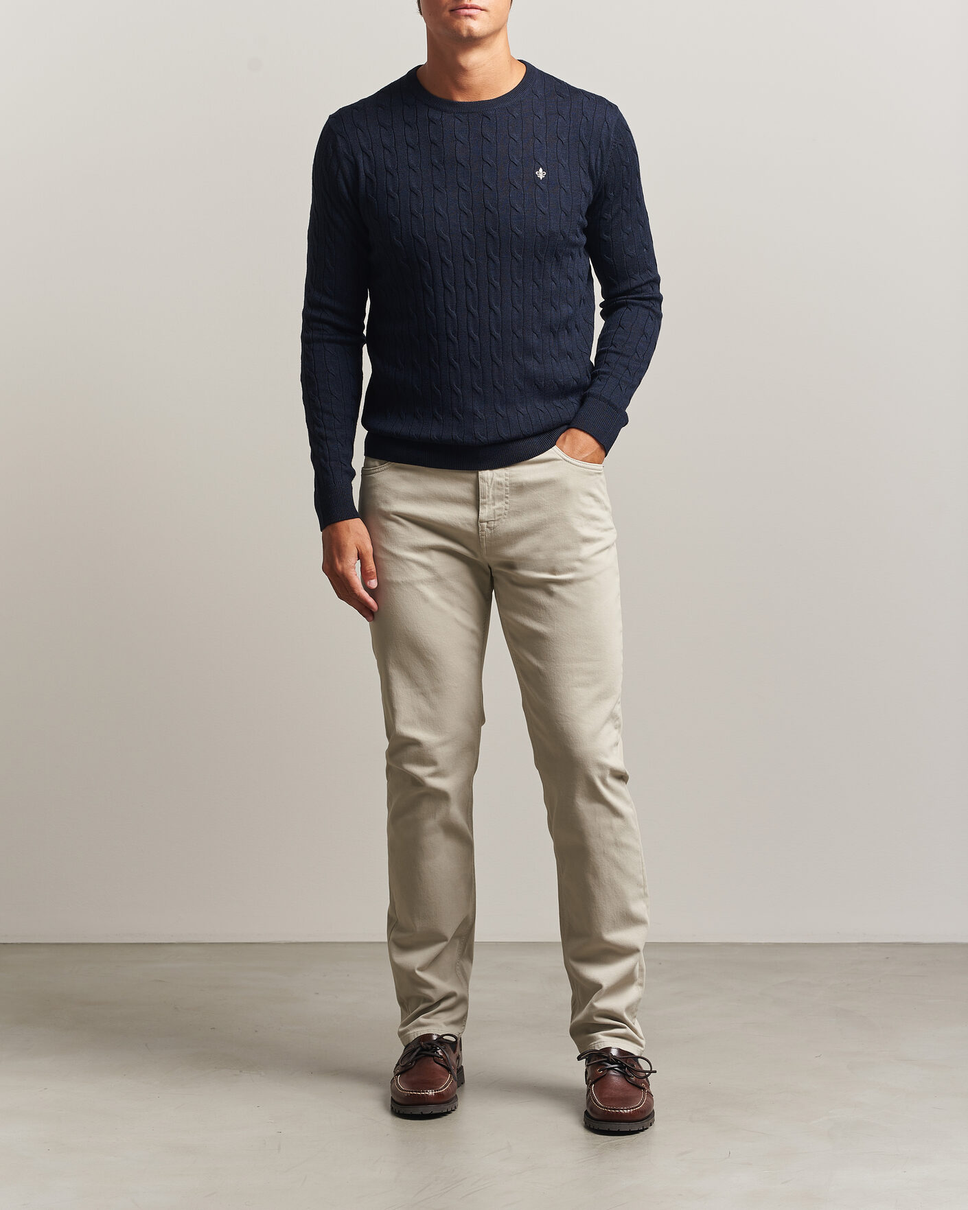 Herren | Hosen | Morris | James Brushed 5-Pocket Pant Khaki