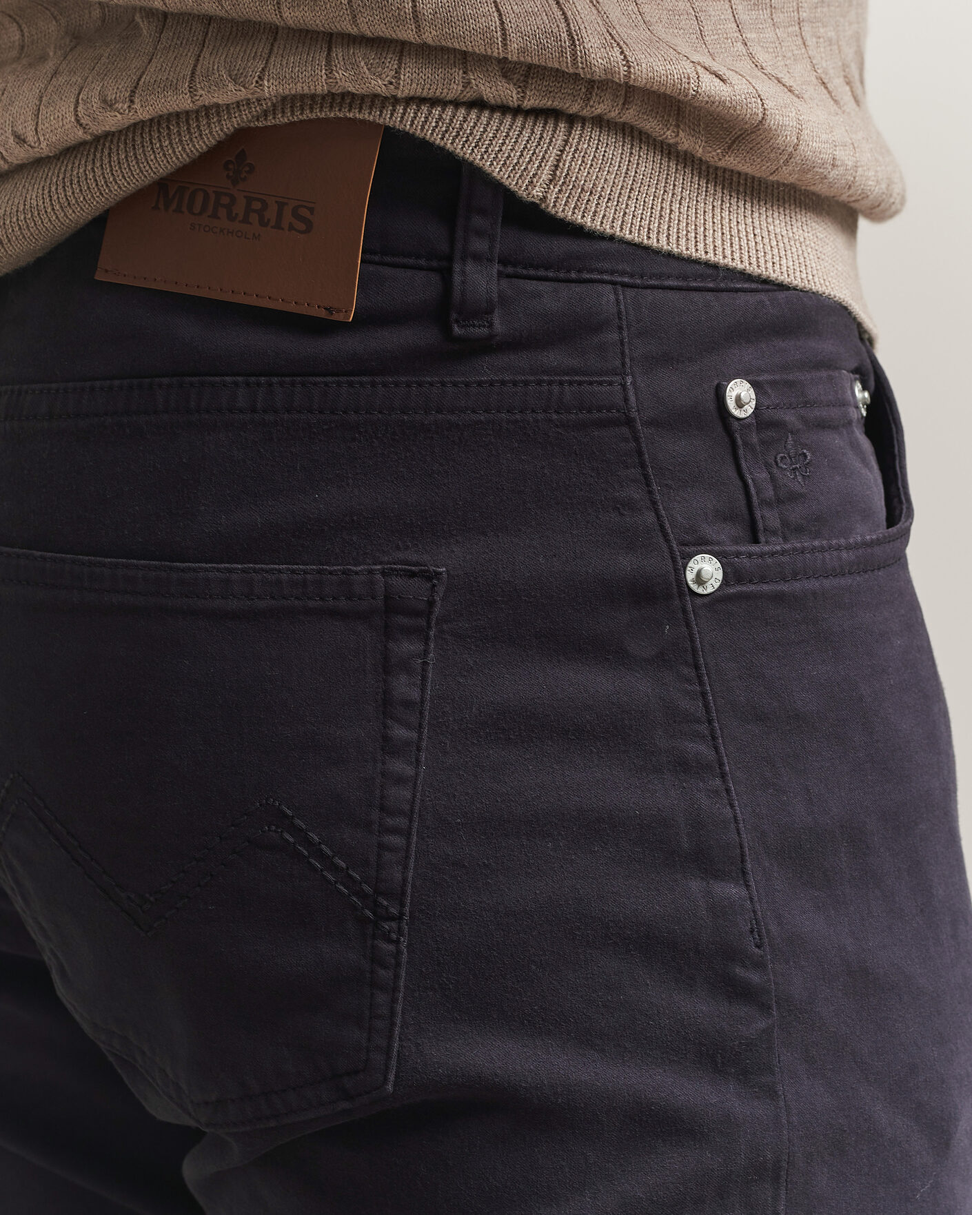 Herren | Hosen | Morris | James Brushed 5-Pocket Pant Blue