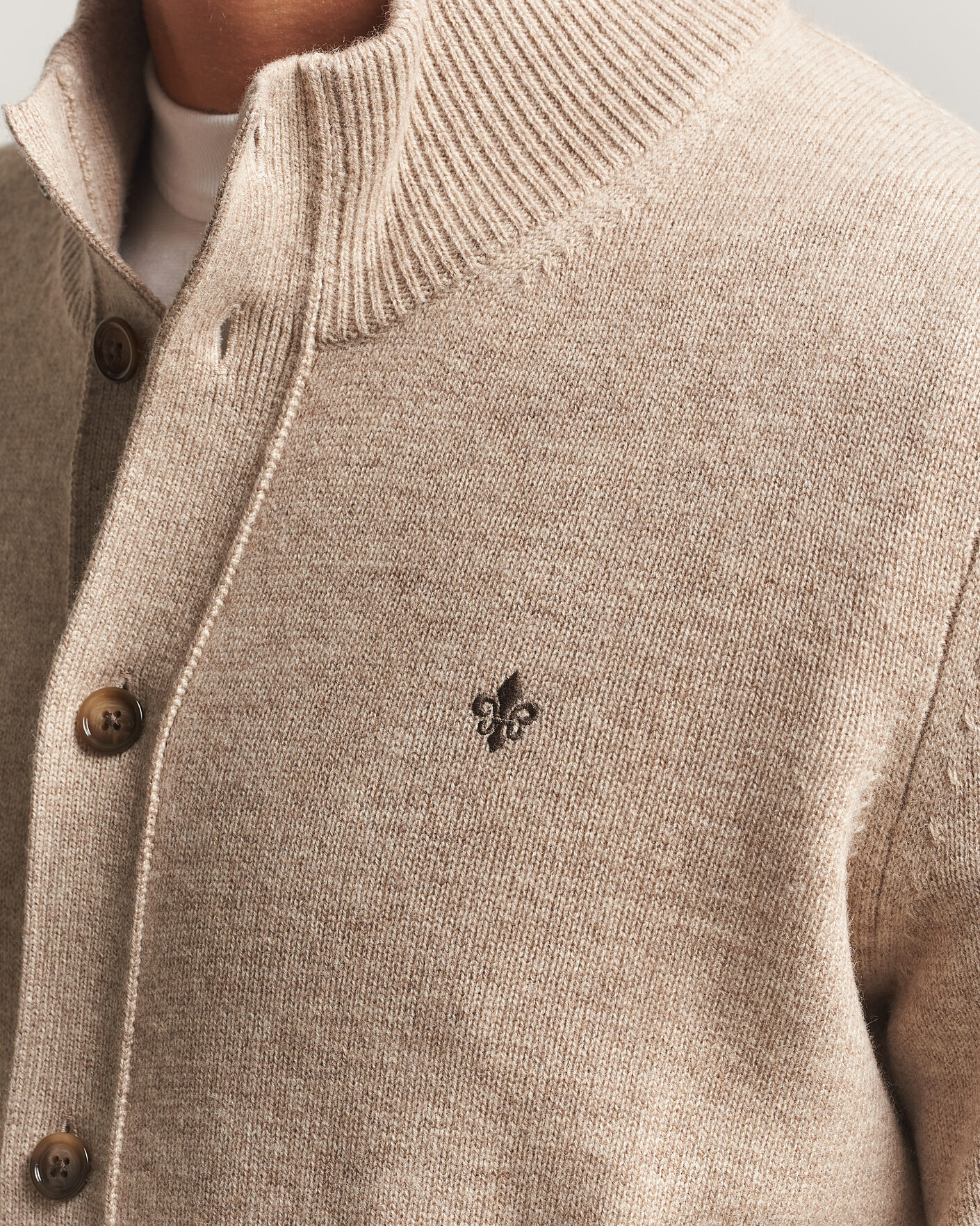 Herren | Pullover | Morris | Hertford Button Cardigan Khaki