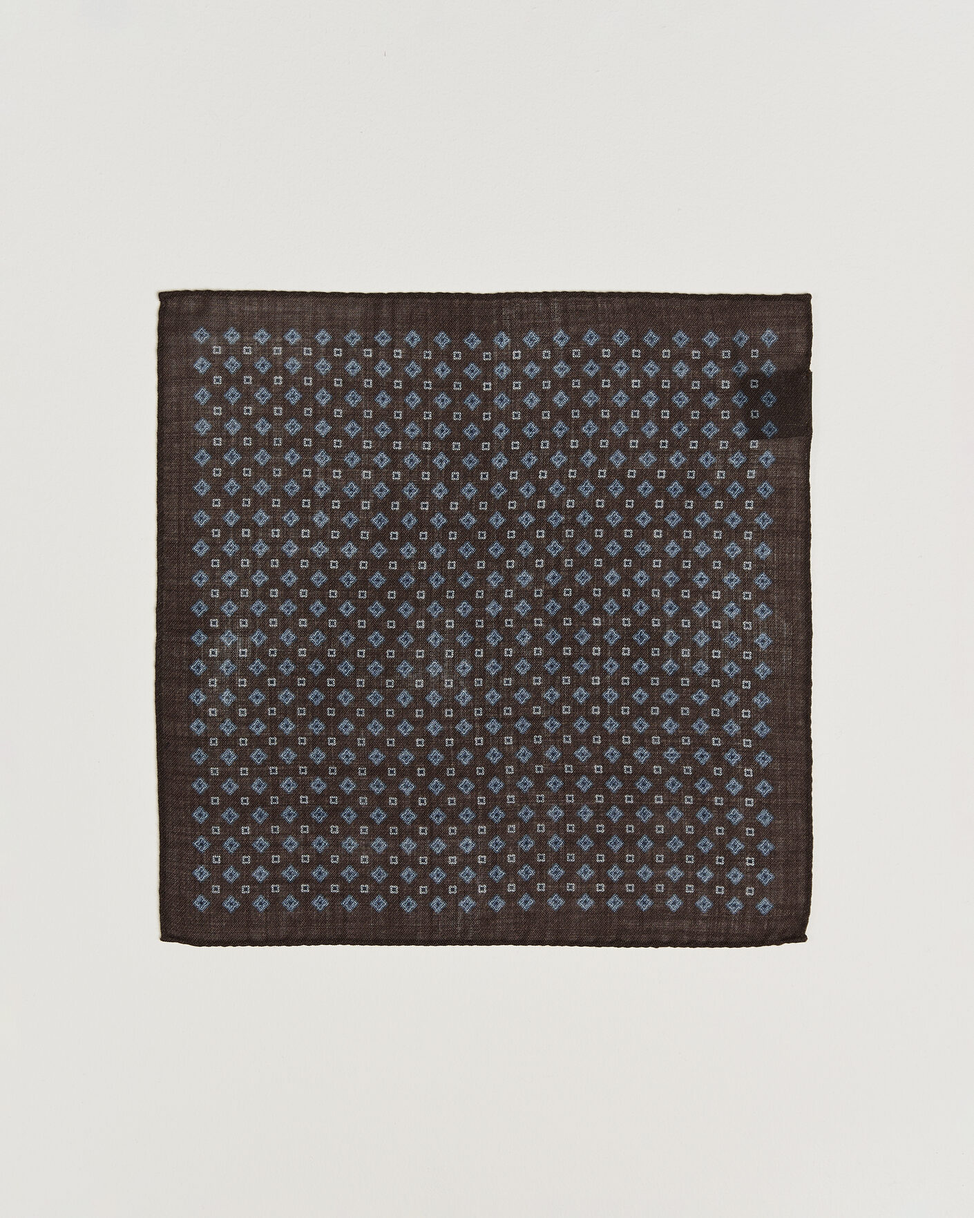 Herren | Einstecktücher | Amanda Christensen | Wool Flower Pocket Square Brown