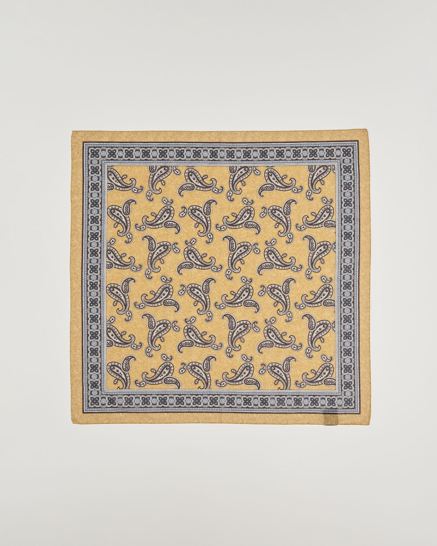 Herren | Tücher | Amanda Christensen | Cotton Voile Printed Paisley Bandana Yellow