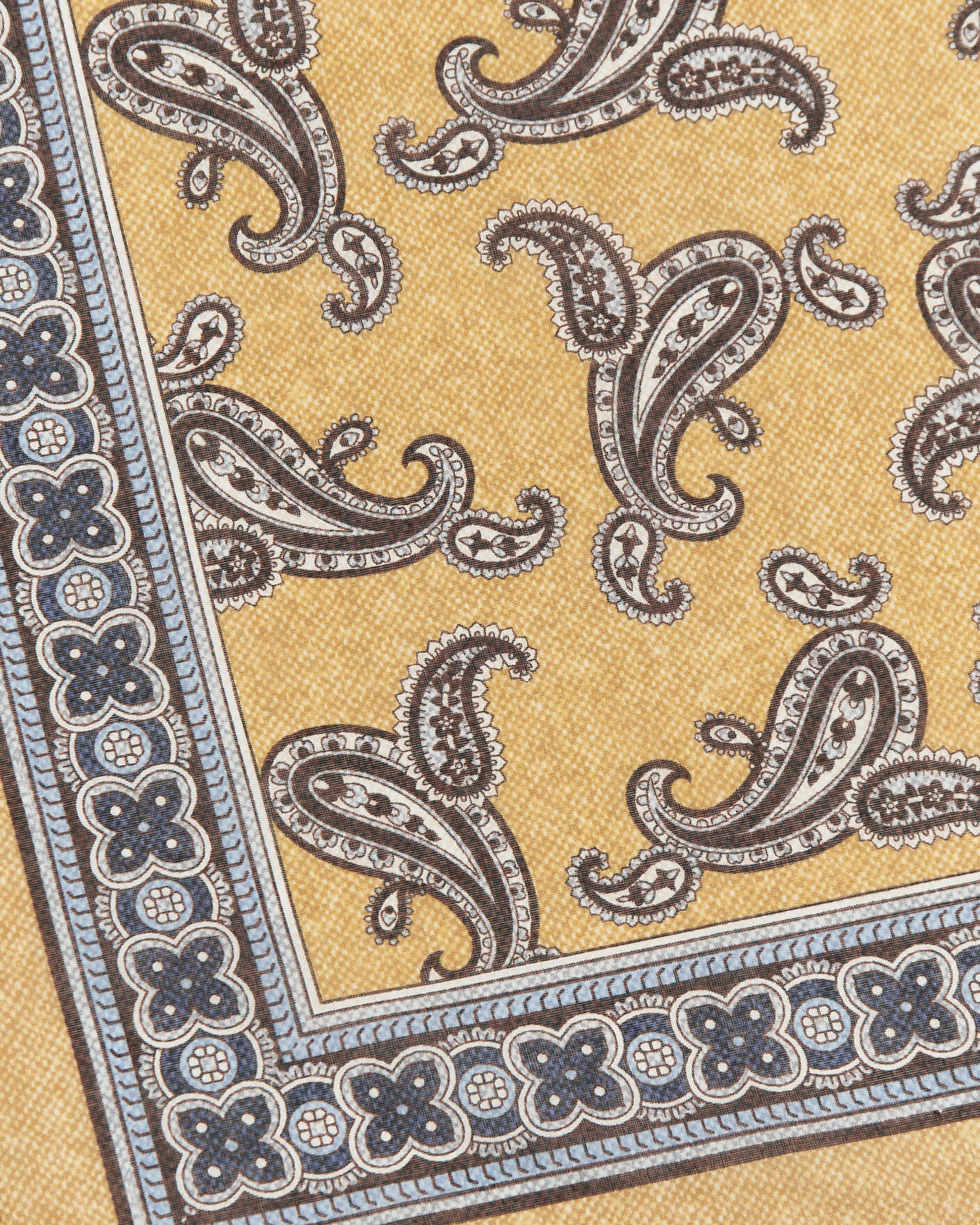 Herren | Tücher | Amanda Christensen | Cotton Voile Printed Paisley Bandana Yellow