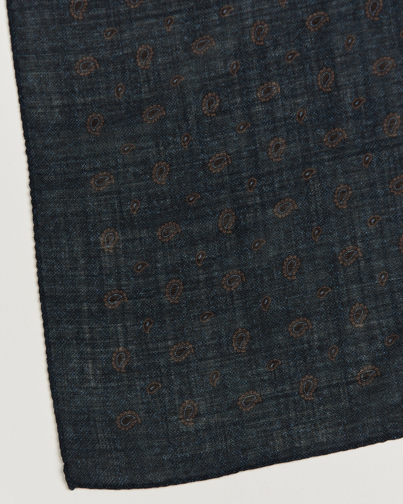 Herren | Tücher | Amanda Christensen | Wool Printed Paisley Bandana Navy