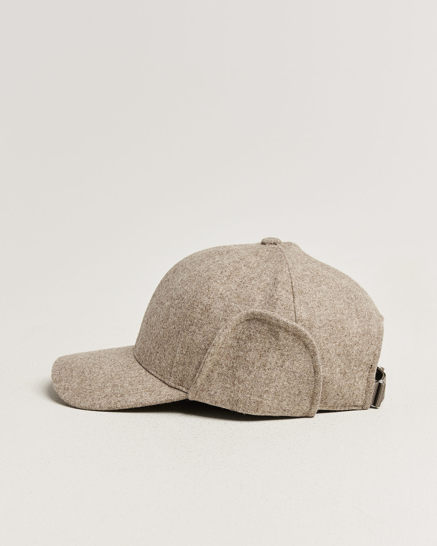 Herren | Hüte & Mützen | Varsity Headwear | Merino Wool Earflap Baseball Cap Umber Beige