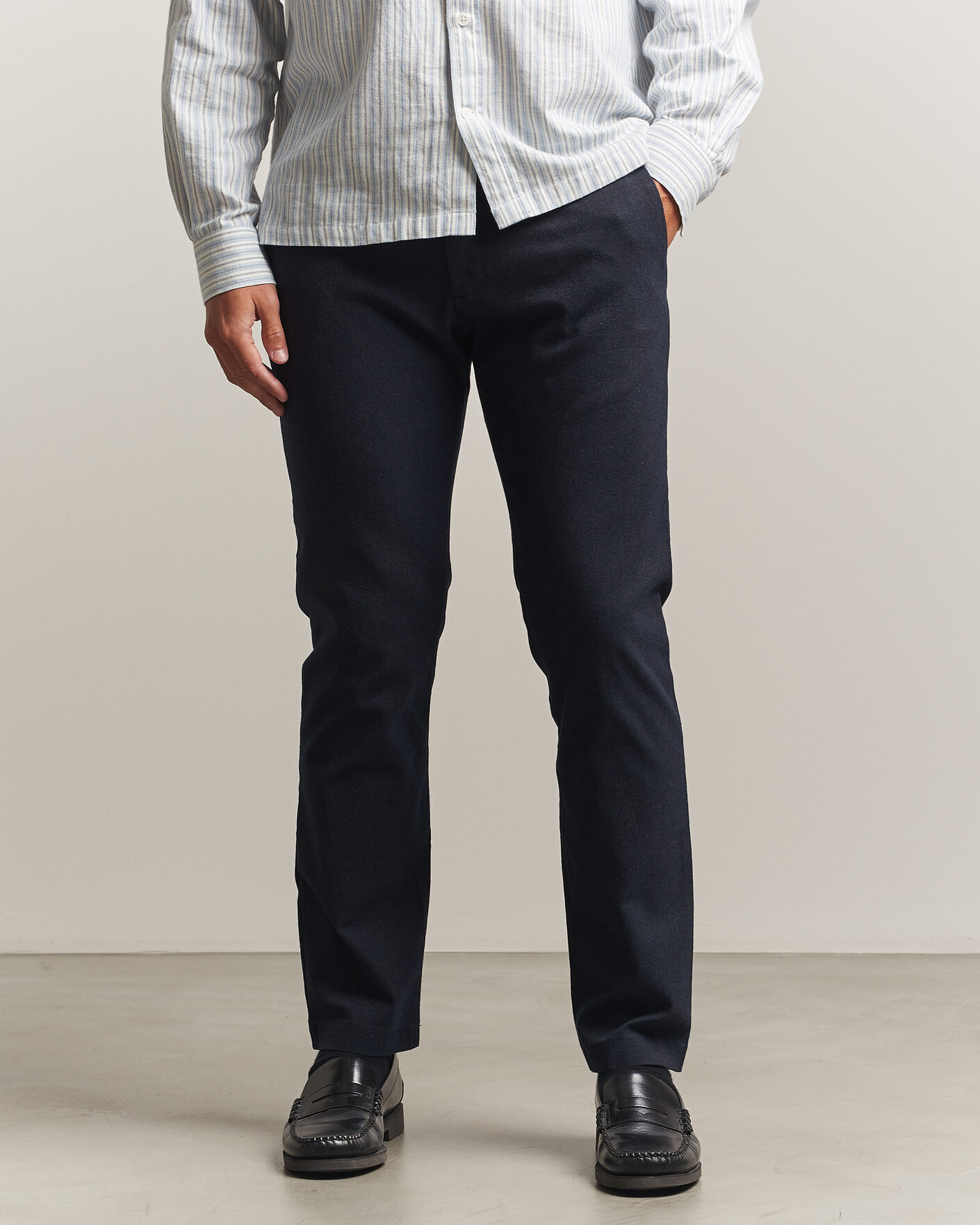 Herren | Hosen | NN07 | Theo Brushed Cotton Trousers Deep Navy