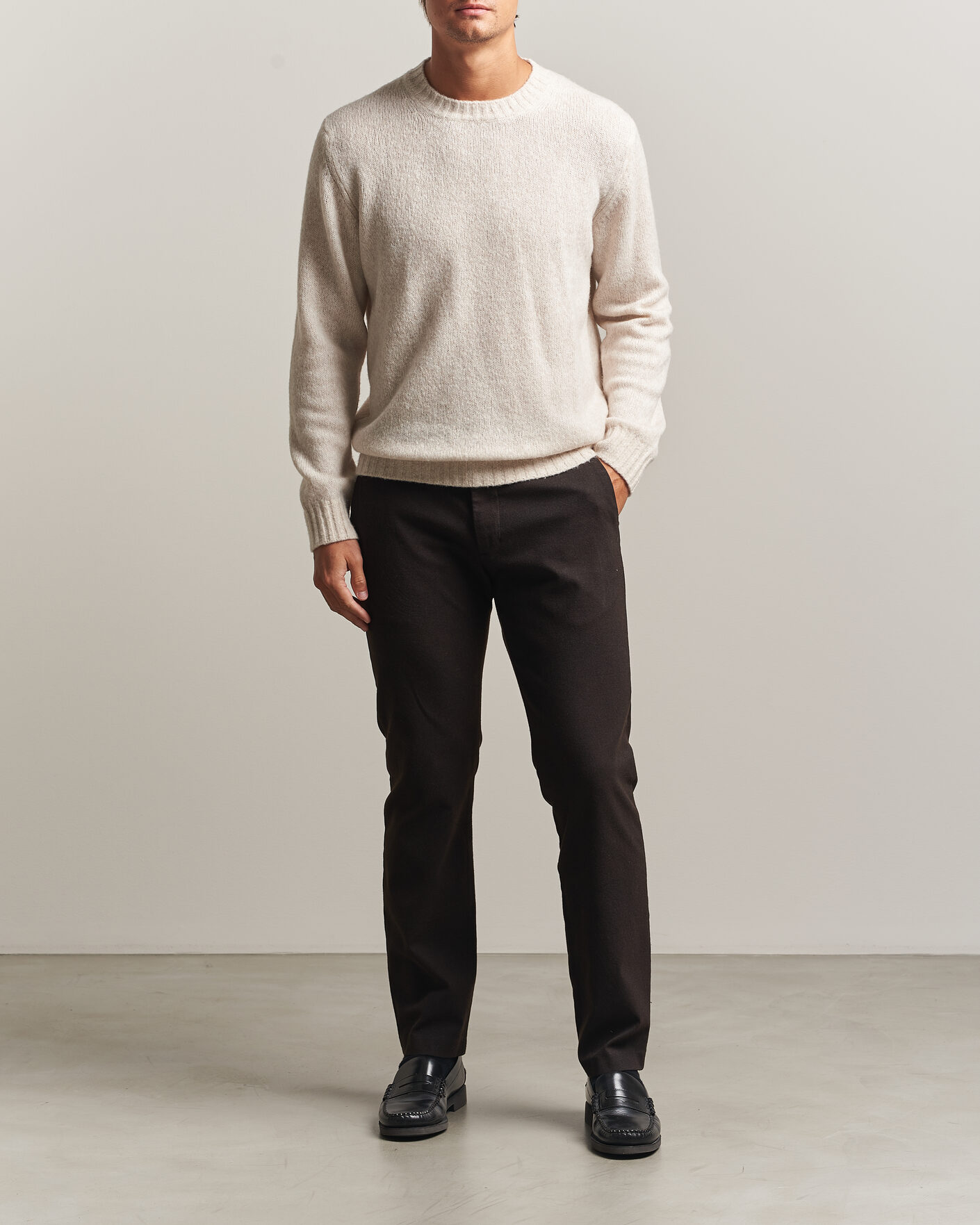 Herren | Hosen | NN07 | Theo Brushed Cotton Trousers Deep Truffle