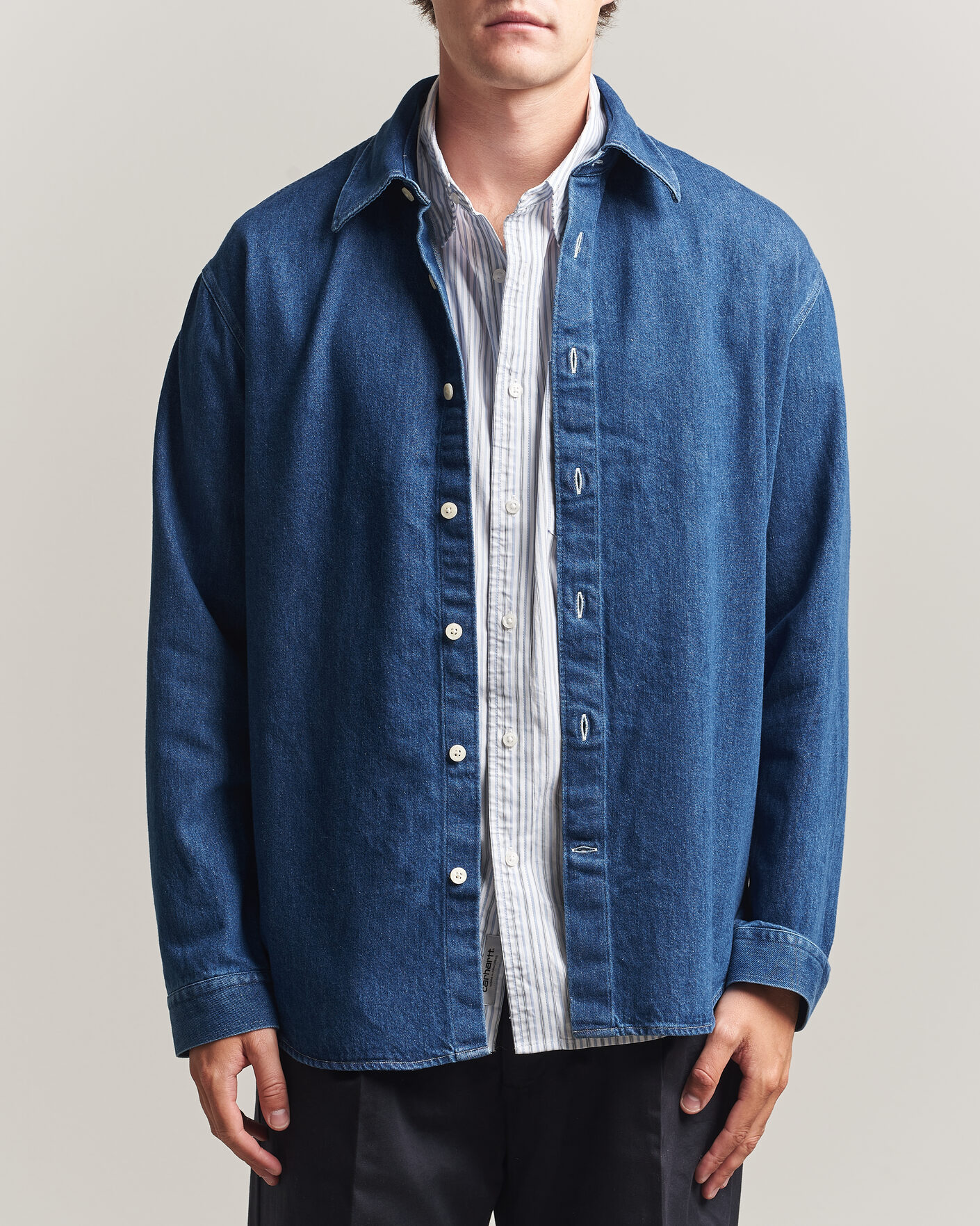 Herren | Hemden | NN07 | Casper Denim Overshirt Medium Indigo