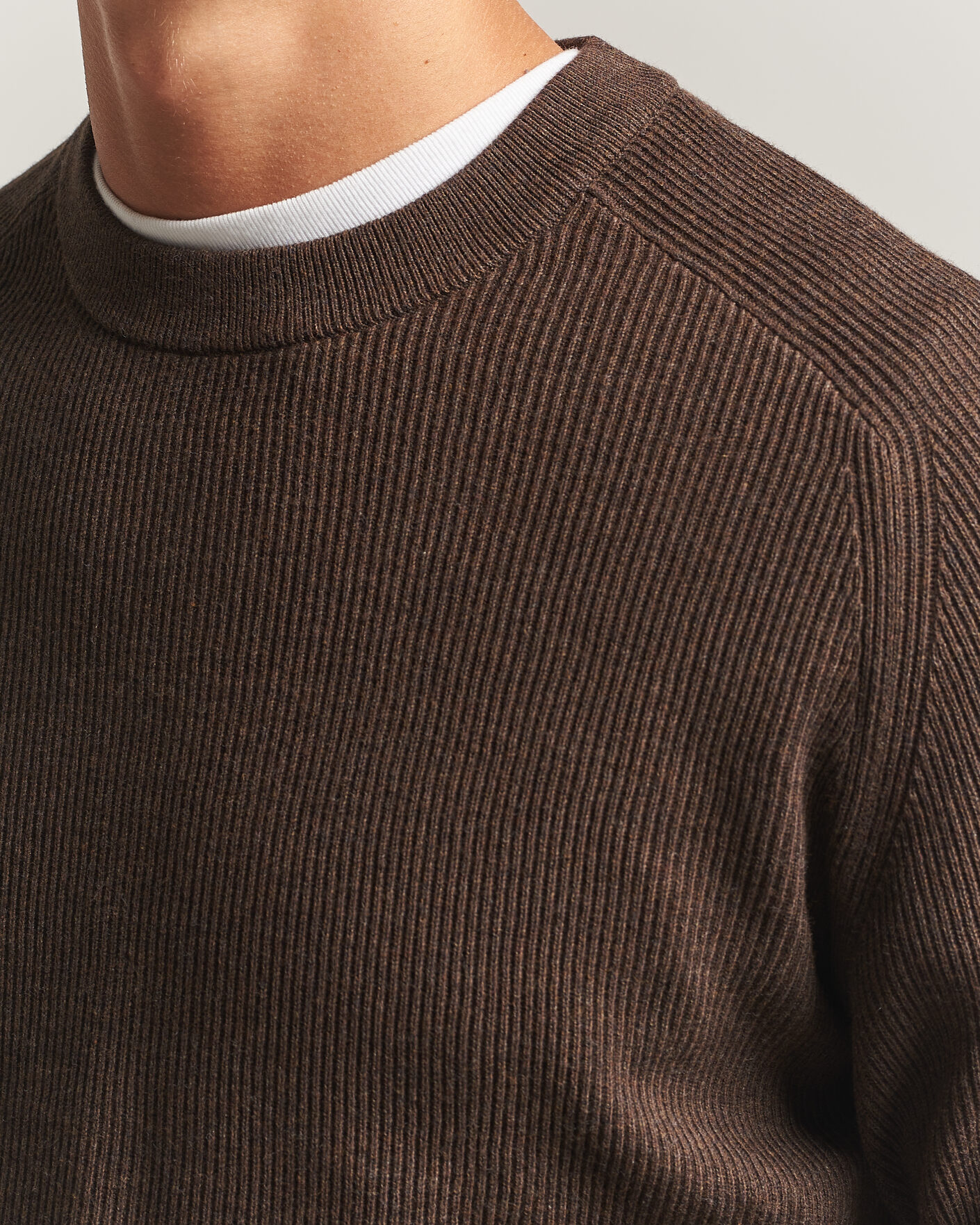 Herren | Pullover | NN07 | Kevin Cotton Knitted Sweater Deep Truffle