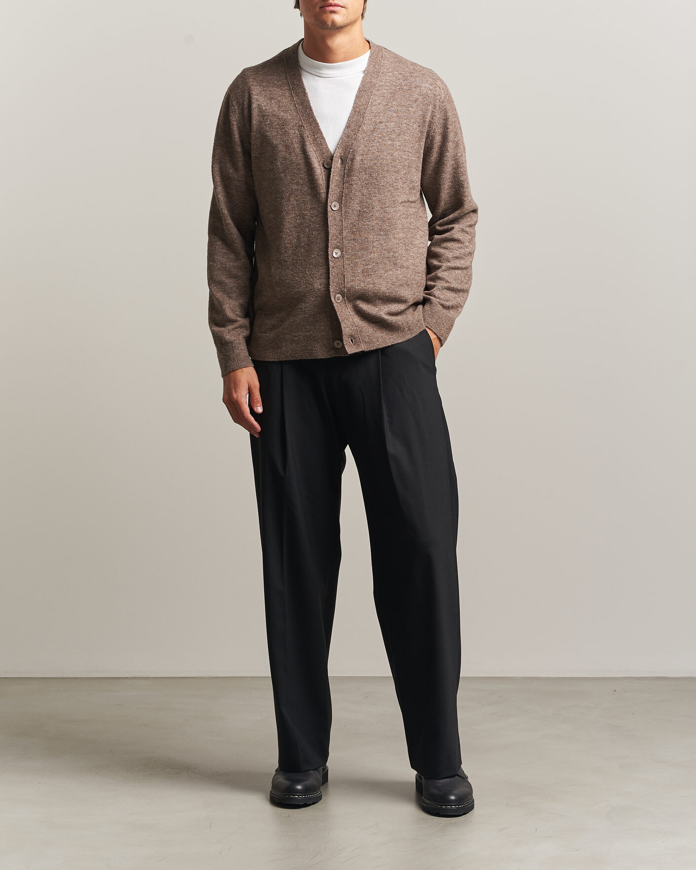 Herren | Pullover | NN07 | Gavin Brushed Wool Knitted Cardigan Desert Clay