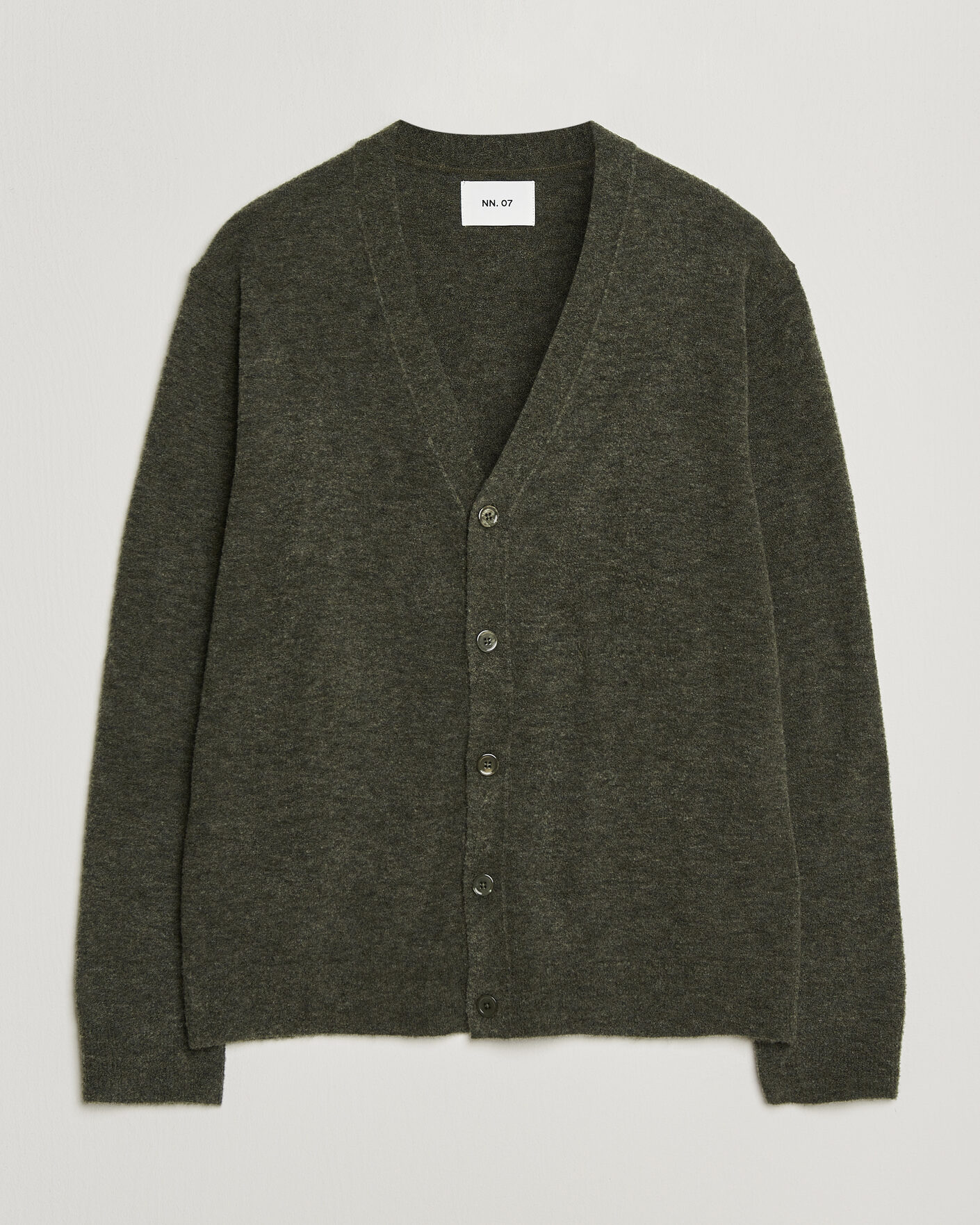 Herren | Pullover | NN07 | Gavin Brushed Wool Knitted Cardigan Dark Army