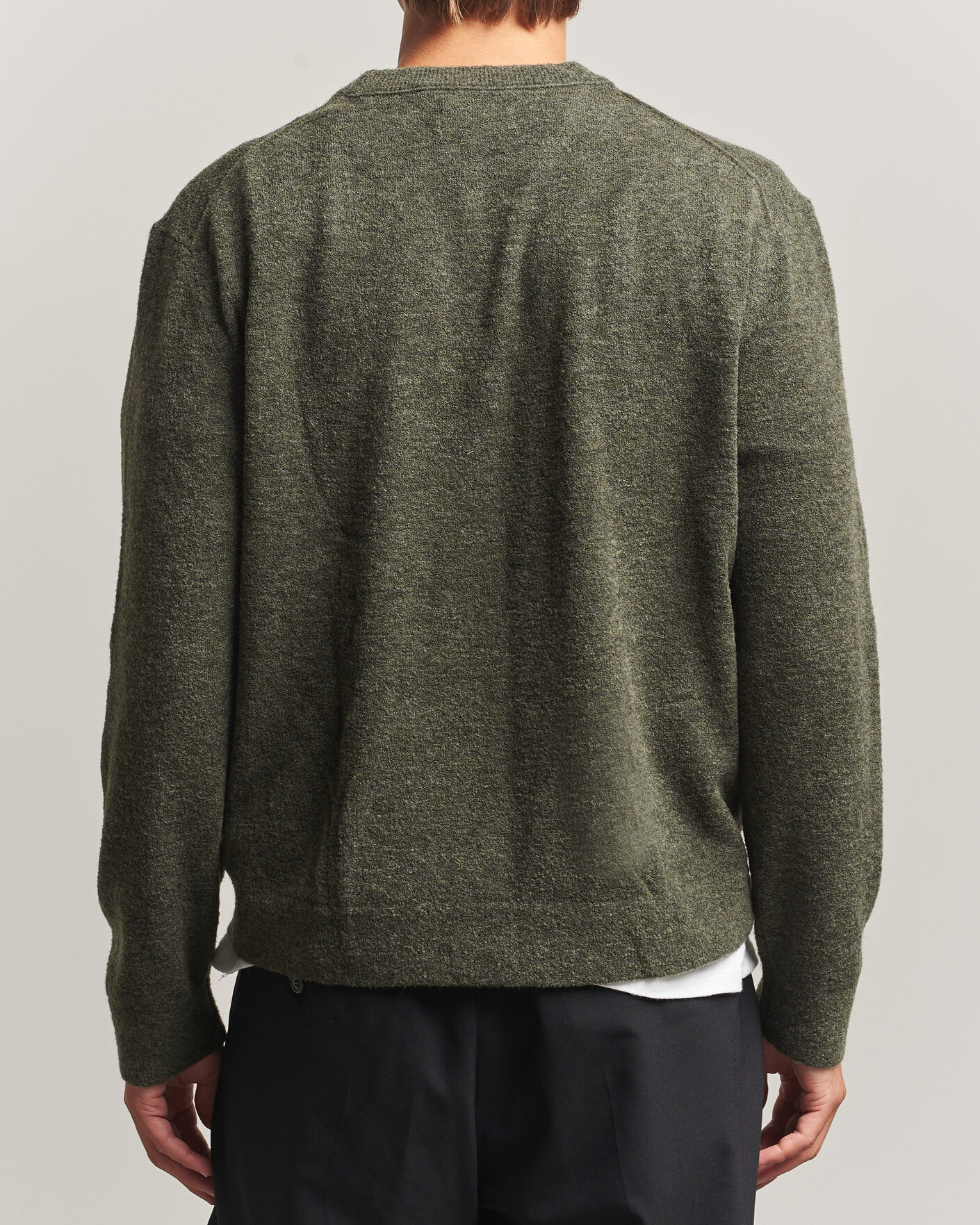 Herren | Pullover | NN07 | Gavin Brushed Wool Knitted Sweater Dark Army