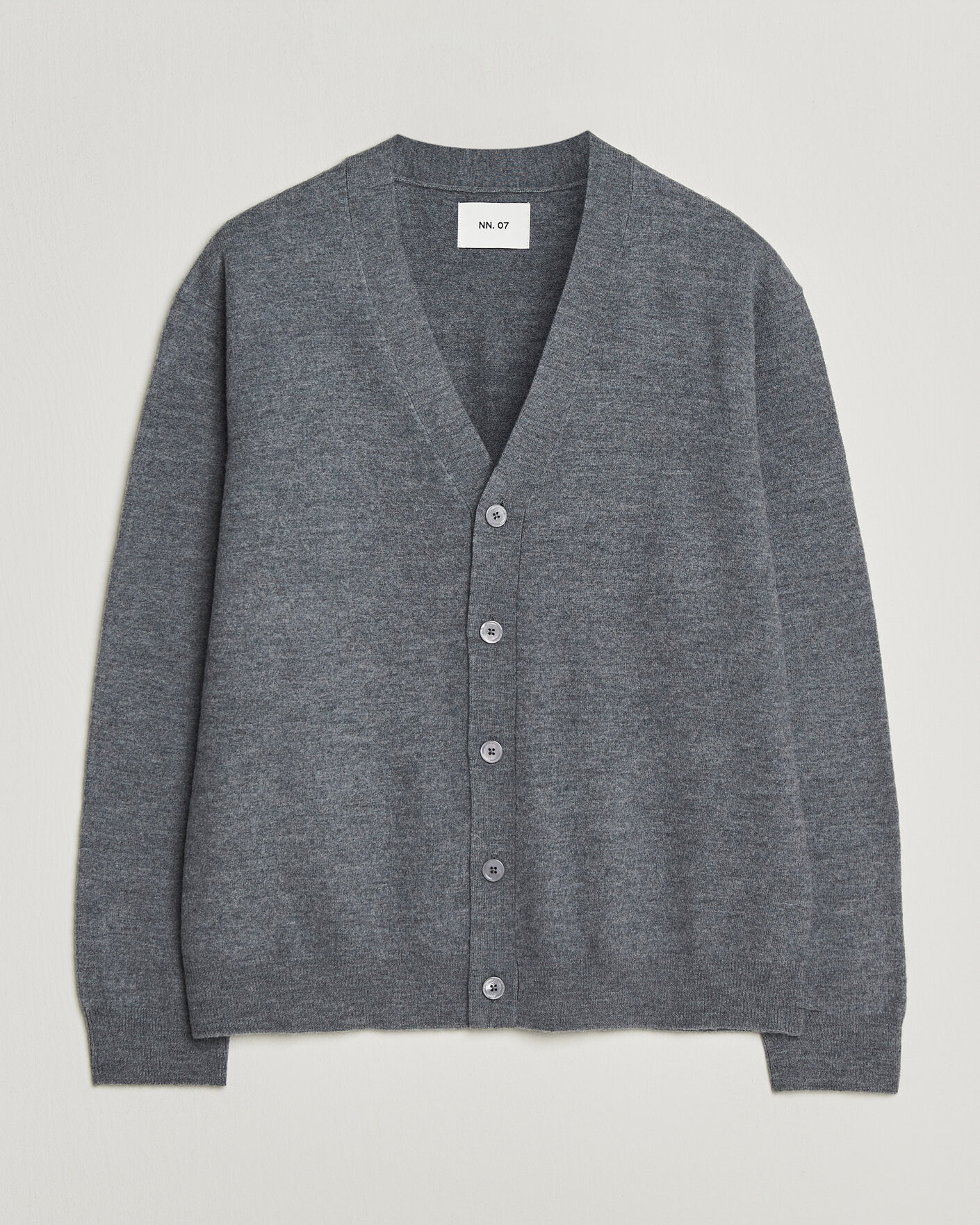 Herren | Pullover | NN07 | Jasper Wool Knitted Cardigan Grey Melange