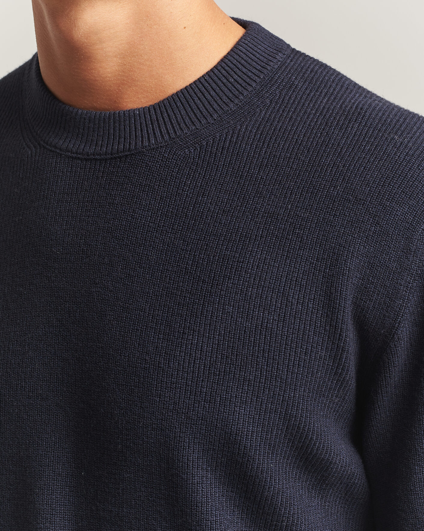 Herren | Pullover | NN07 | Hope Cotton/Cashmere Rib Knitted Sweater Navy