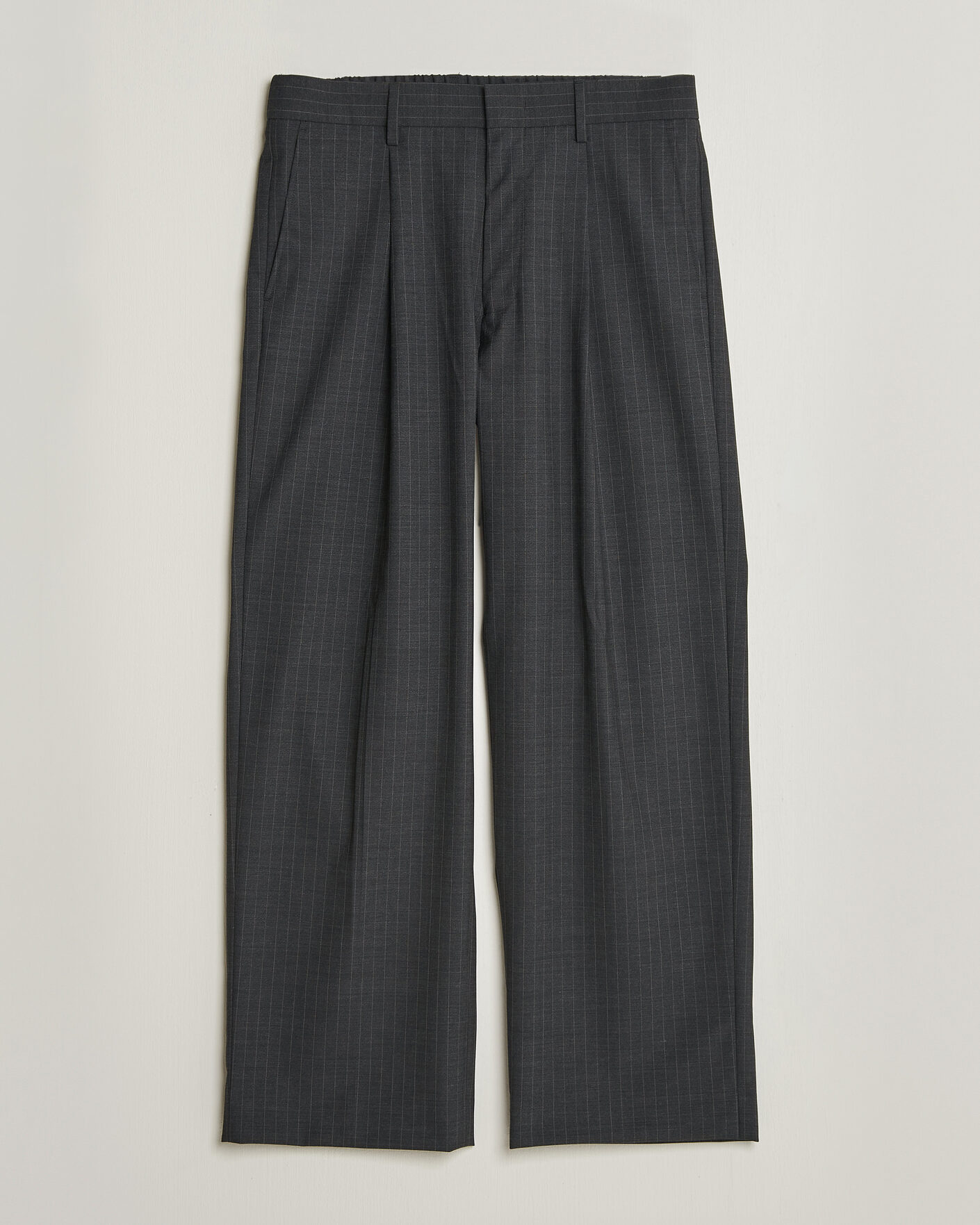 Herren | Hosen | NN07 | Kay Wool Pinstriped Trousers Dark Grey