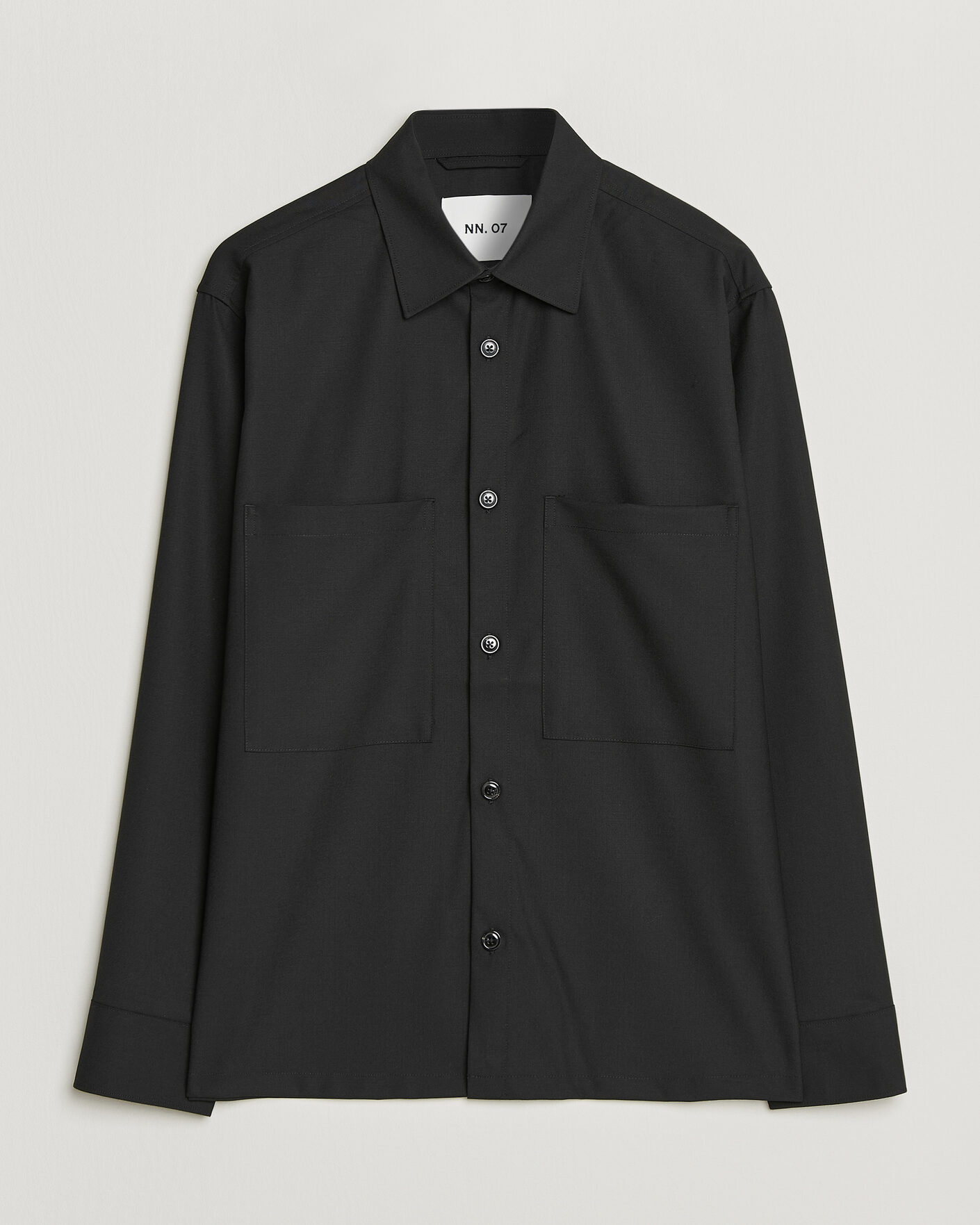Herren | Hemden | NN07 | Freddy Wool Overshirt Black
