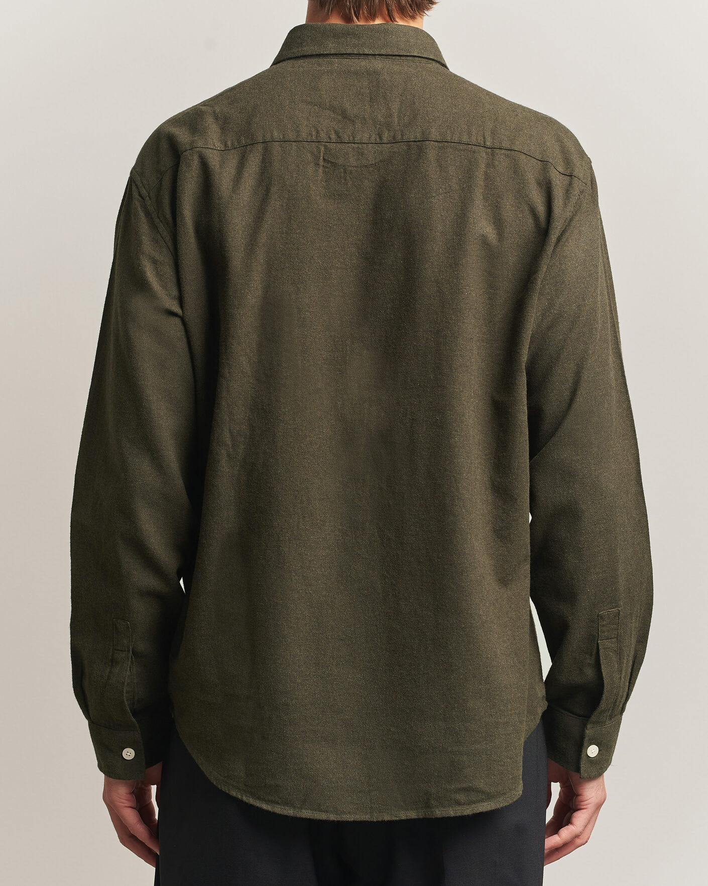 Herren | Hemden | NN07 | Dino Brushed Flannel Shirt Dark Army