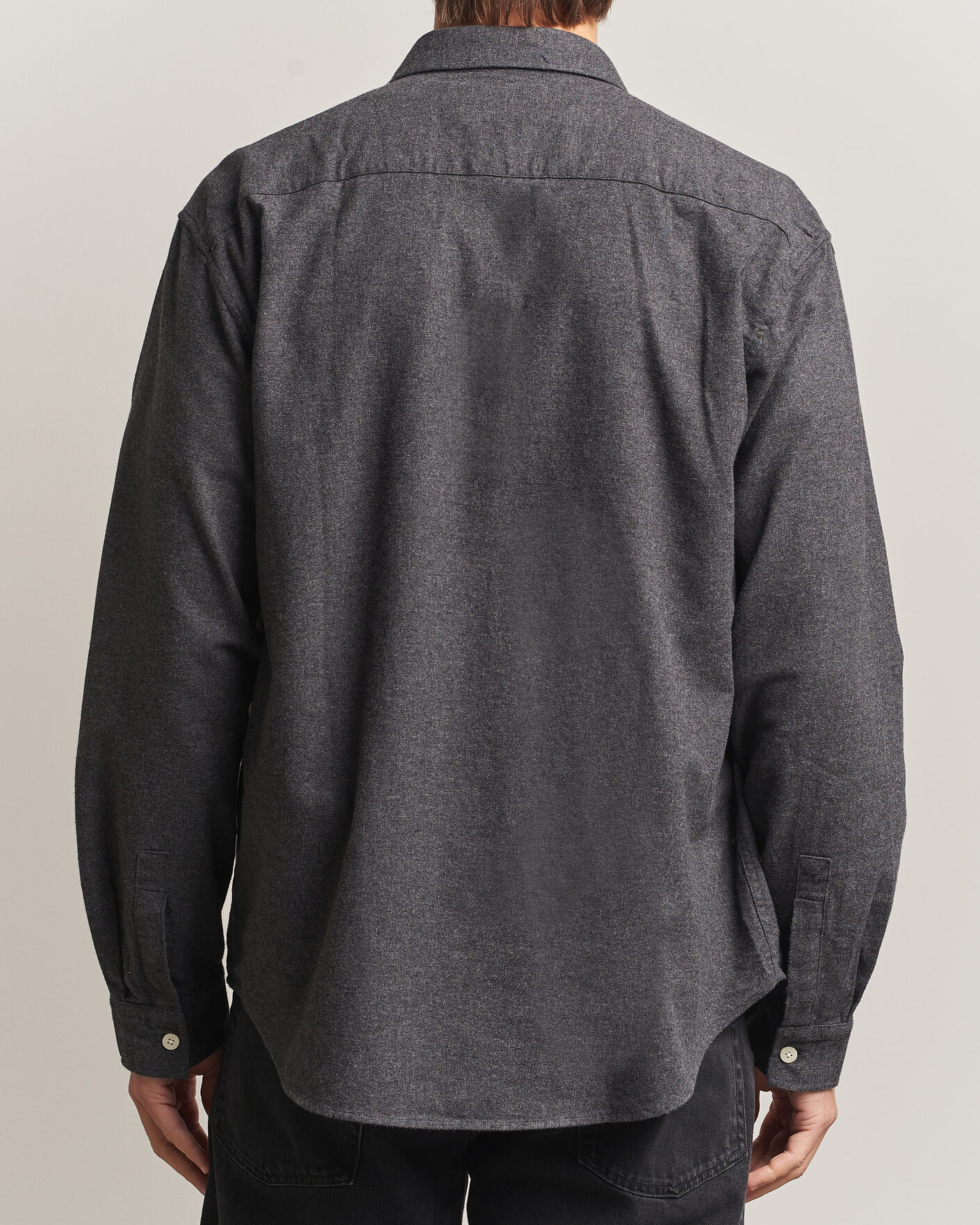 Herren | Hemden | NN07 | Dino Brushed Flannel Shirt Dark Grey