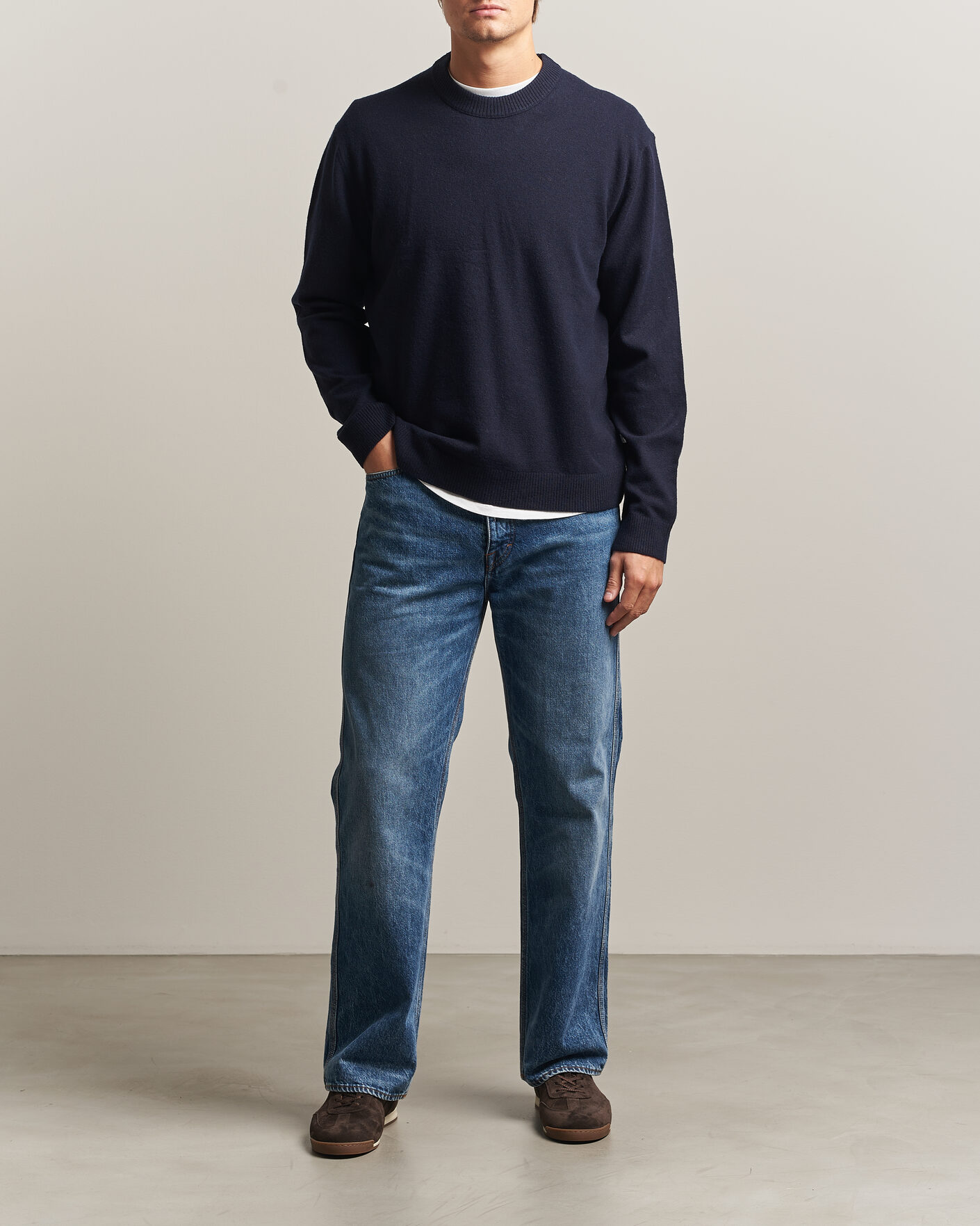 Herren | Pullover | NN07 | Raz Lambswool Knitted Sweater Deep Navy