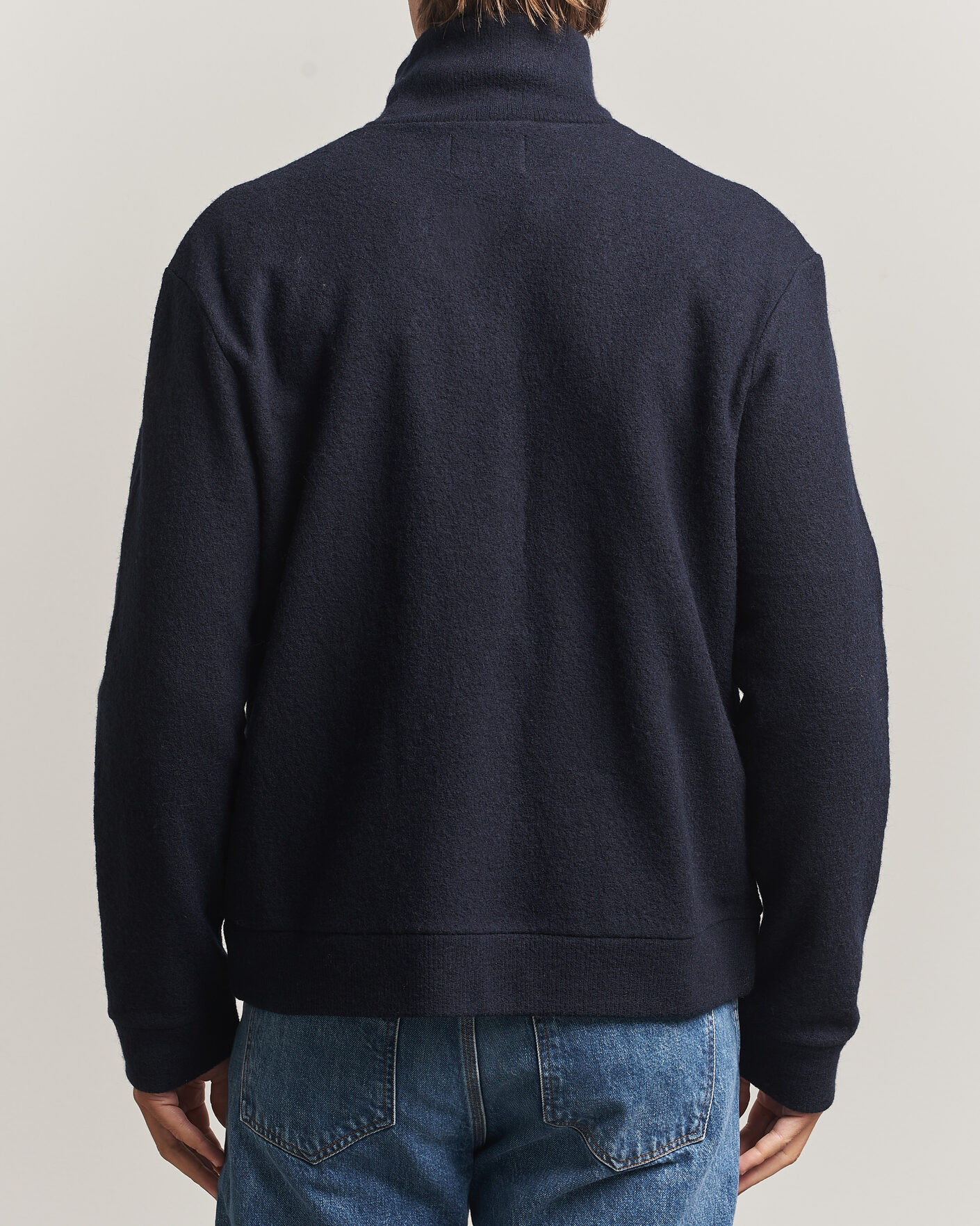 Herren | Pullover | NN07 | Soft Boiled Wool Full Zip Navy Blue