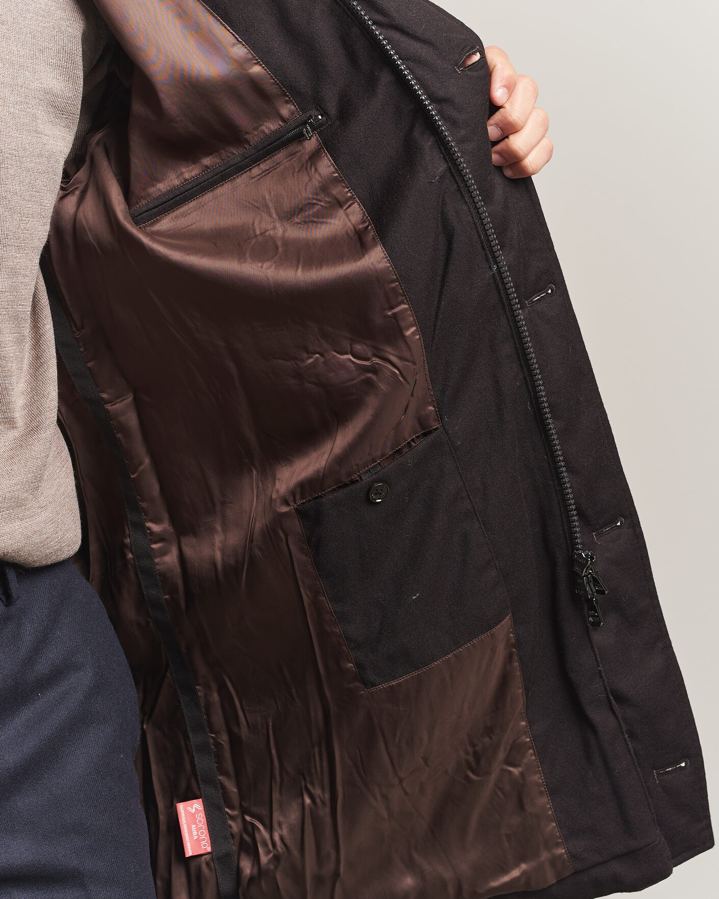 Herren | Jacken | Oscar Jacobson | Padded Flannel Parka Brown