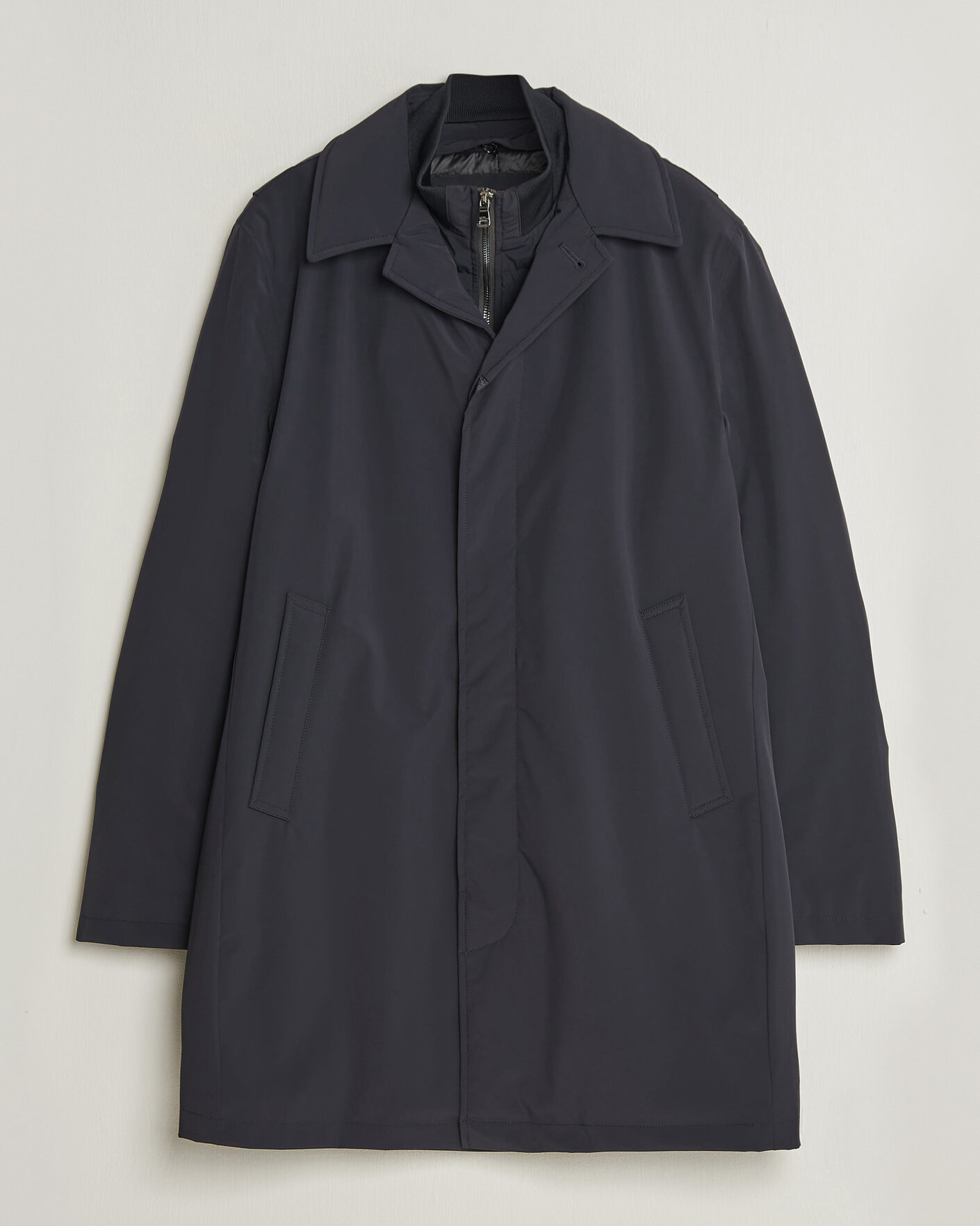Herren | Jacken | Oscar Jacobson | Zipped Padded Car Coat Navy
