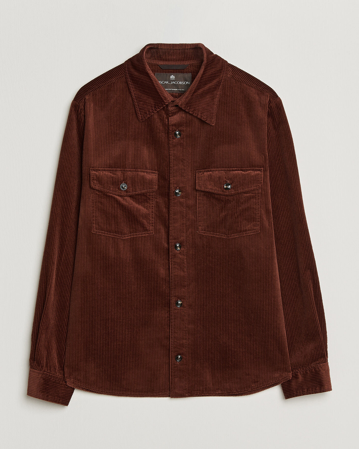 Herren | Hemden | Oscar Jacobson | Magnus Cord Shirt Jacket Burgundy