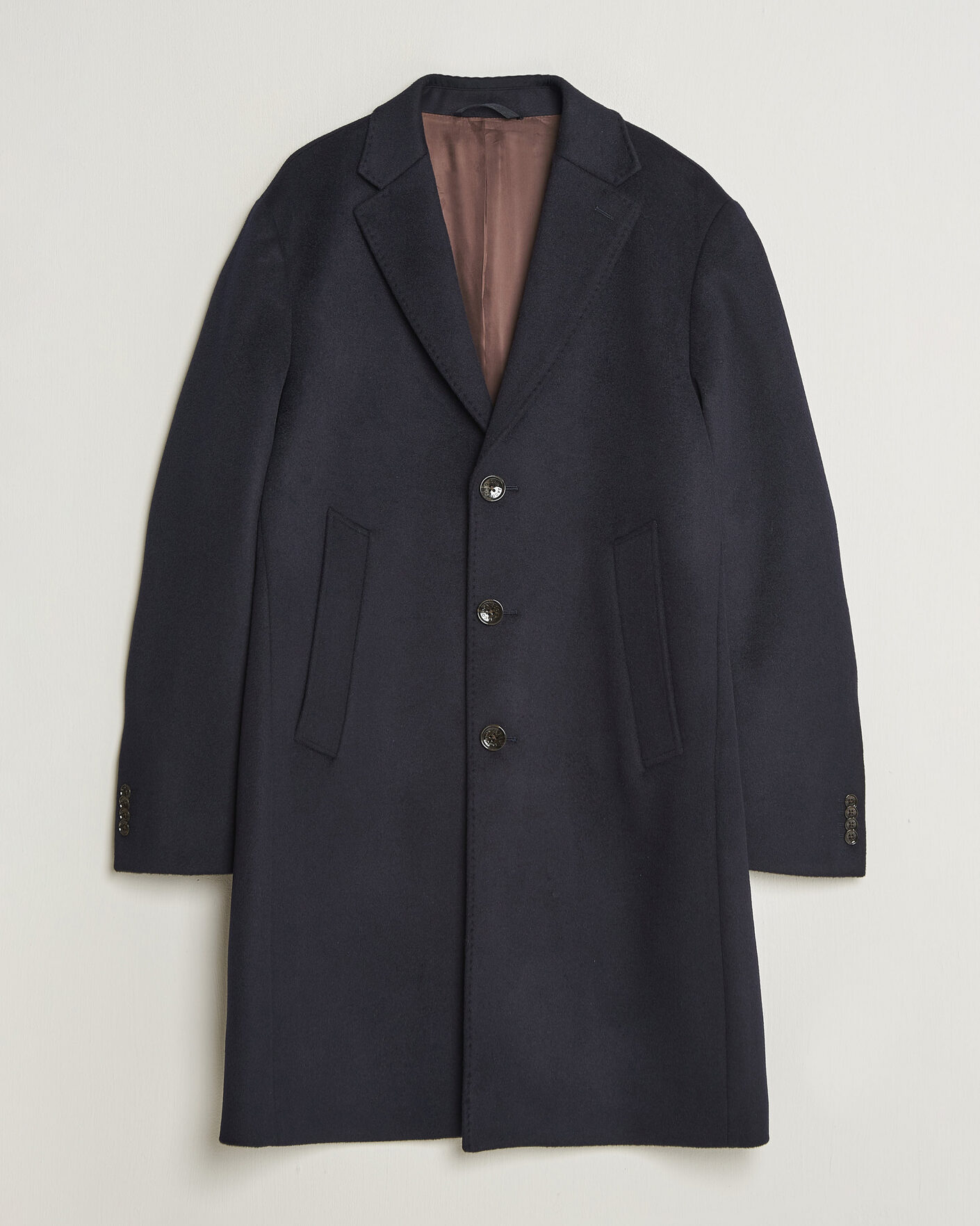 Herren | Jacken | Oscar Jacobson | Single Breasted Wool Coat Navy