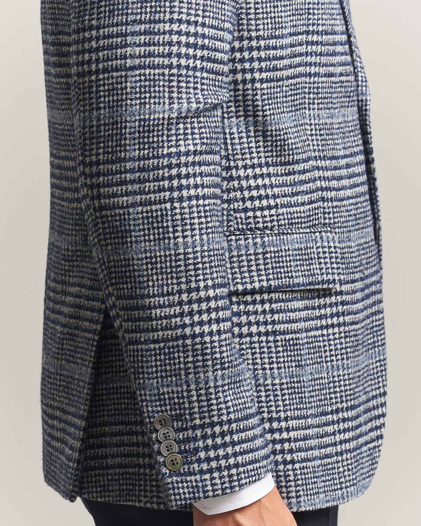 Herren | Sakkos | Oscar Jacobson | Fogerty Checked Wool/Alpaca Blazer Blue