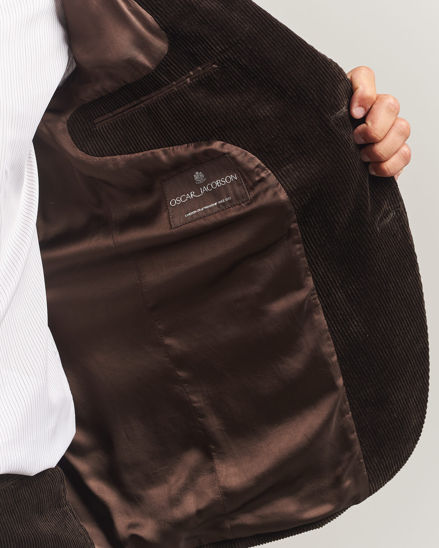 Herren | Sakkos | Oscar Jacobson | Fogerty Patch Pocket Cord Blazer Dark Brown