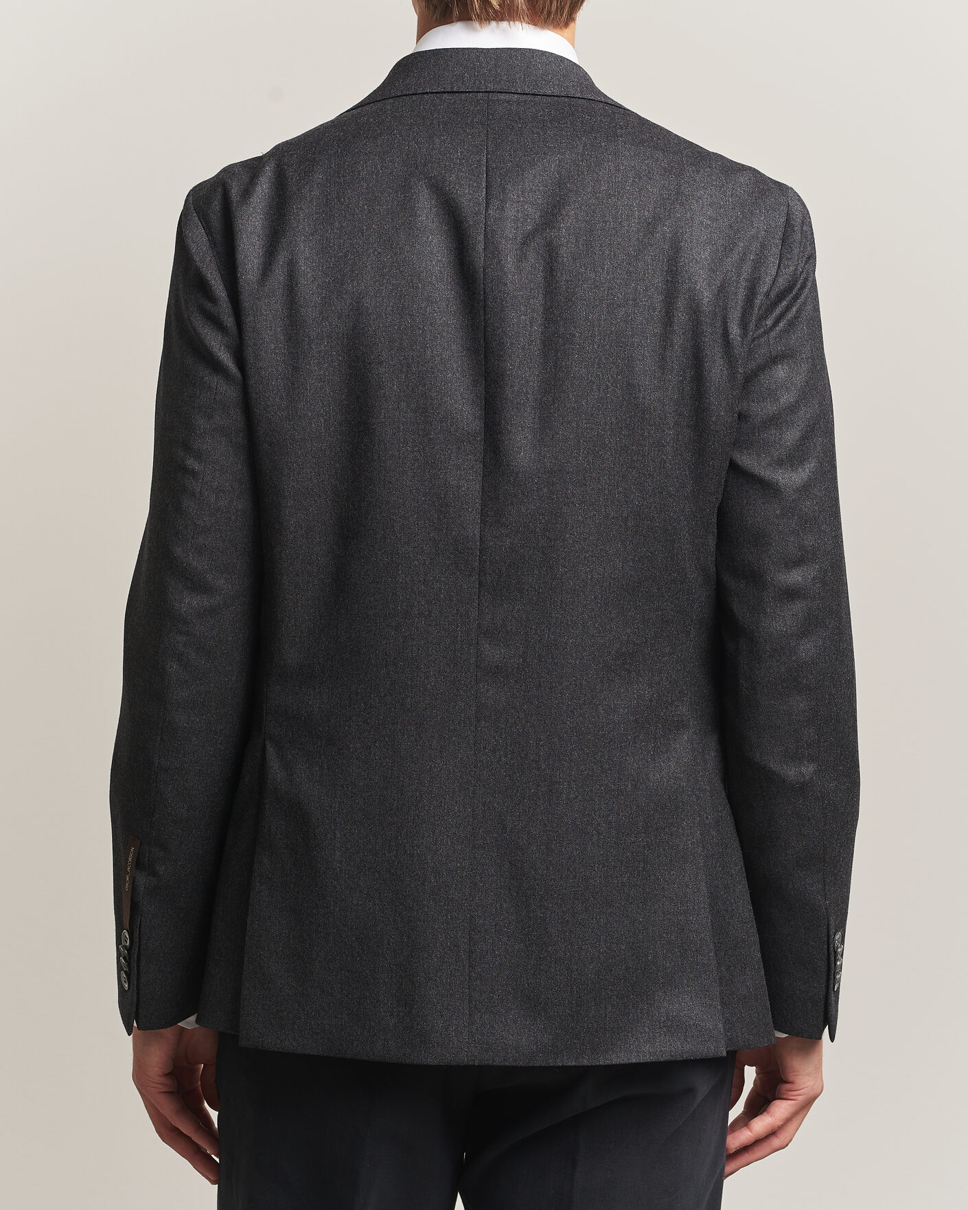 Herren | Sakkos | Oscar Jacobson | Fogerty Wool Flannel Blazer Charcoal