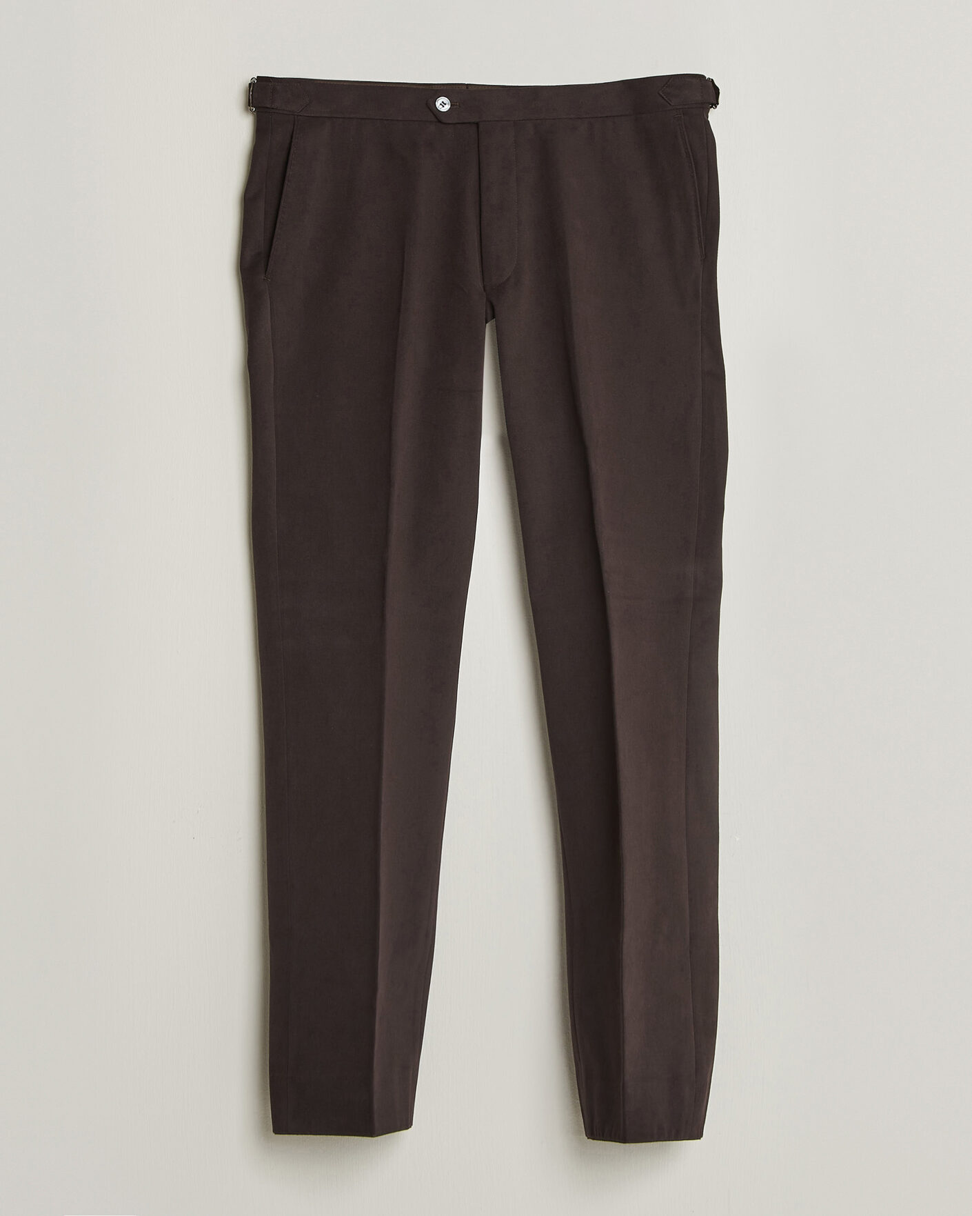 Herren | Hosen | Oscar Jacobson | Dandy Brushed Cotton Trousers Brown