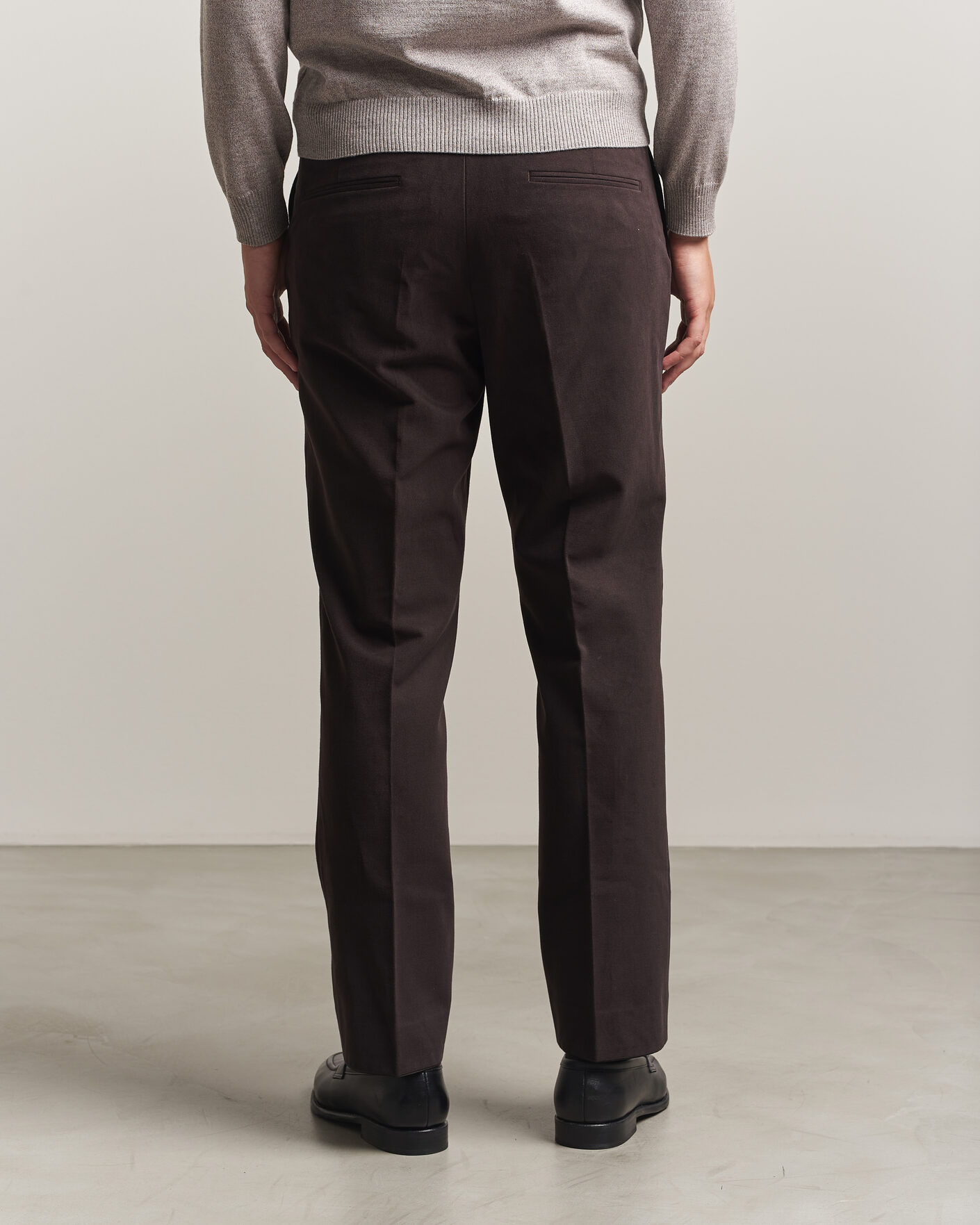 Herren | Hosen | Oscar Jacobson | Dandy Brushed Cotton Trousers Brown