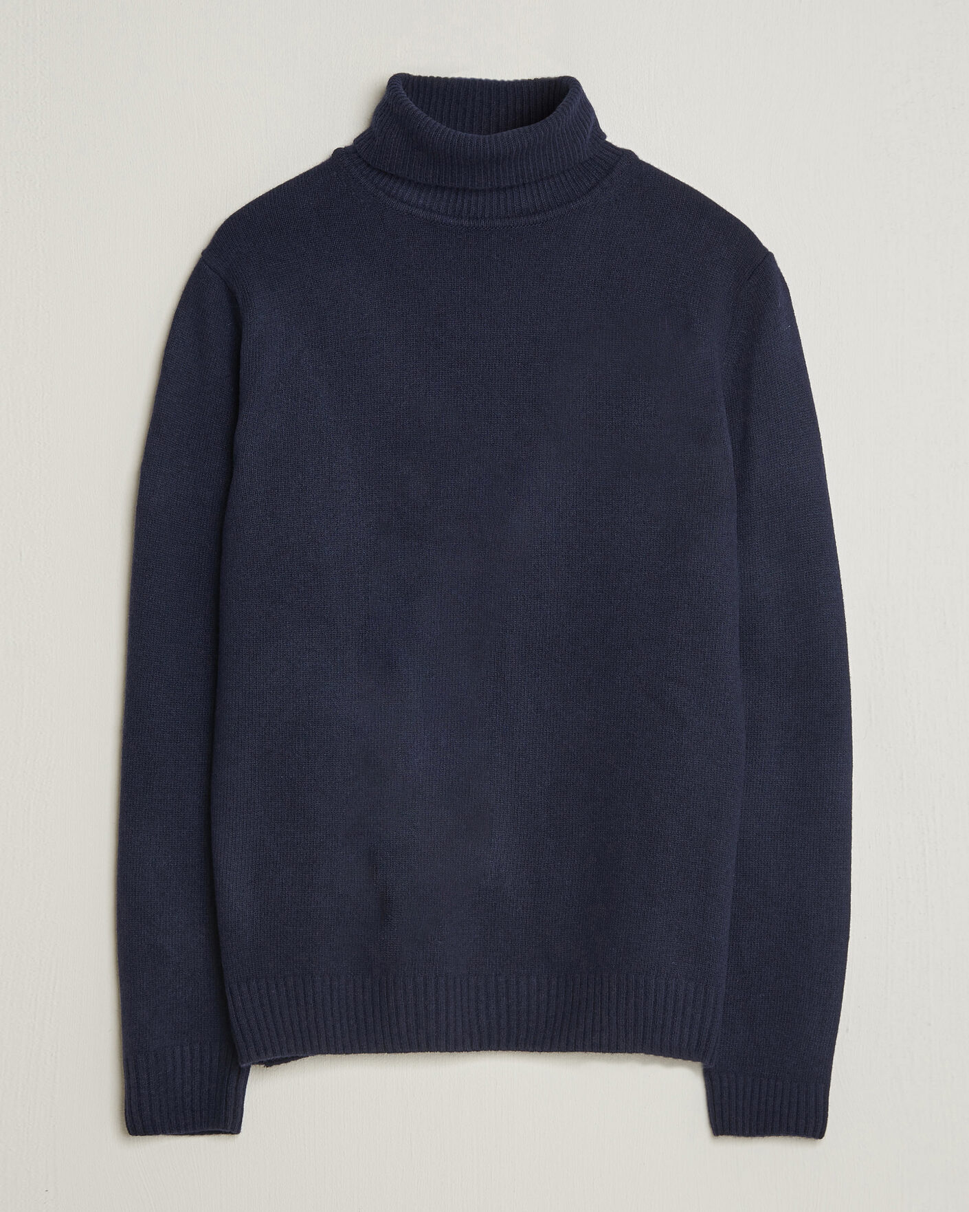 Herren | Pullover | Stenströms | Brushed Merino Rollneck Navy