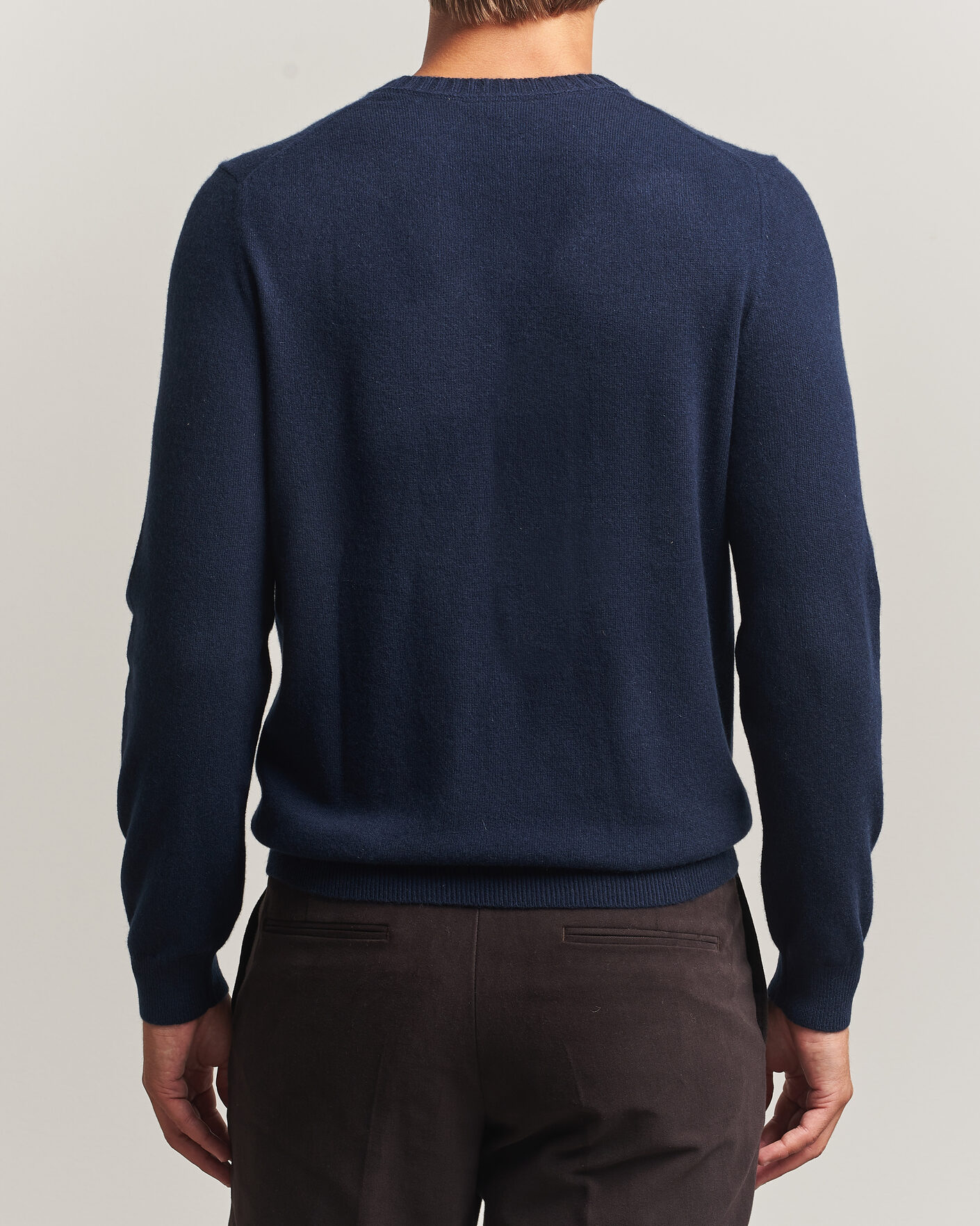 Herren | Pullover | Stenströms | Cashmere Crewneck Navy