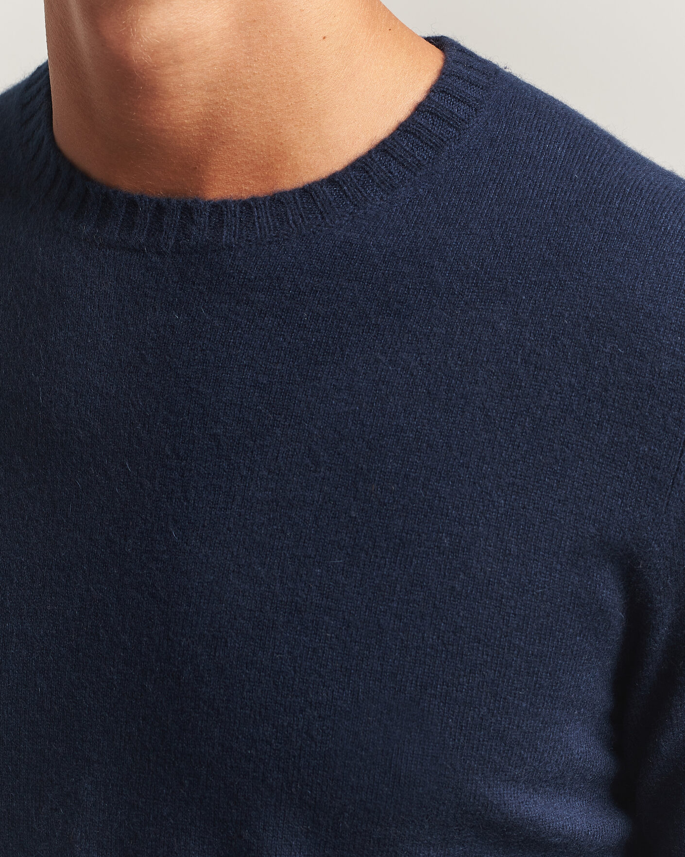 Herren | Pullover | Stenströms | Cashmere Crewneck Navy