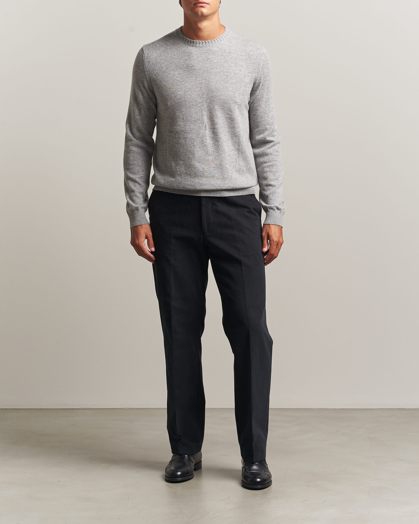 Herren | Pullover | Stenströms | Cashmere Crewneck Grey