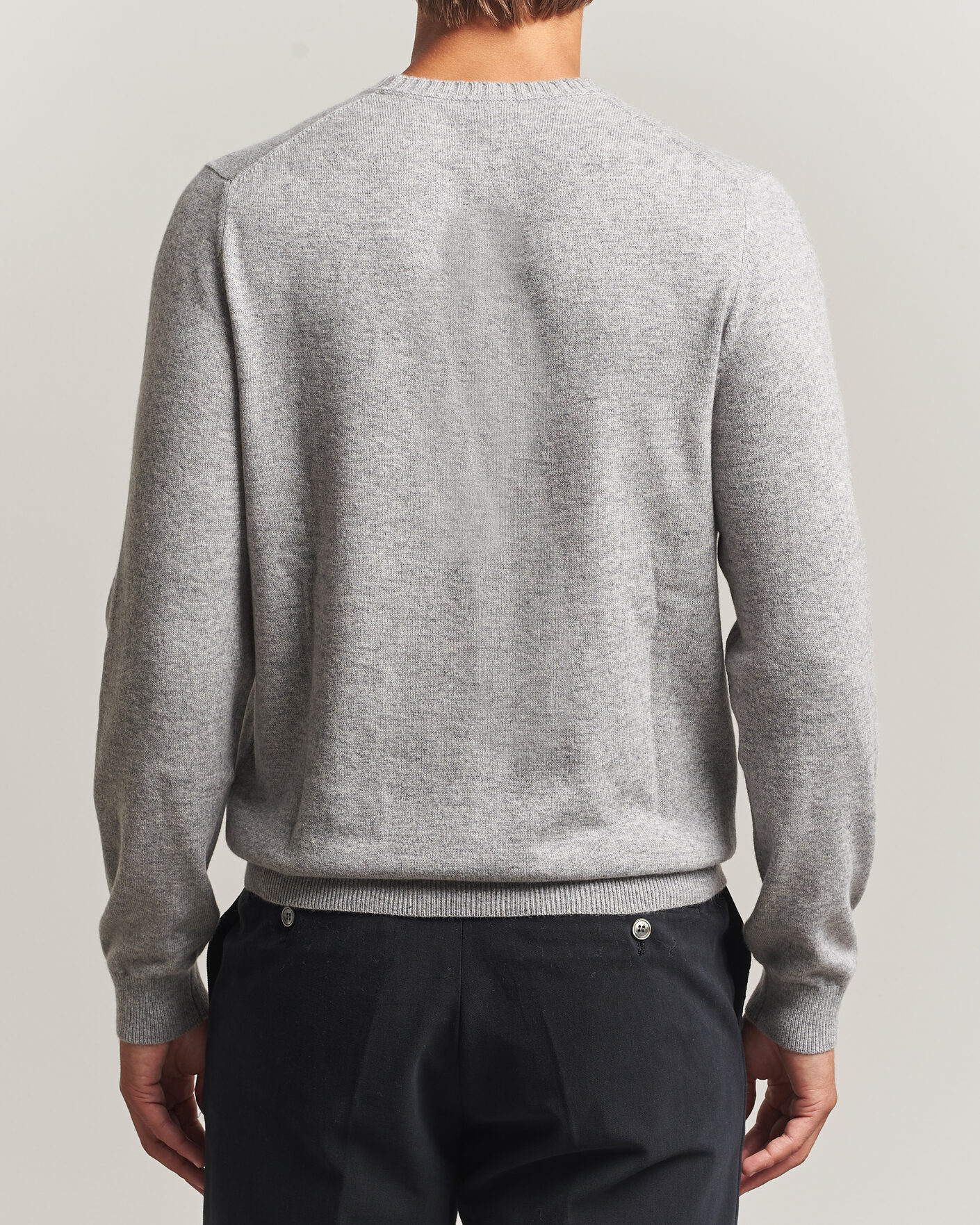 Herren | Pullover | Stenströms | Cashmere Crewneck Grey